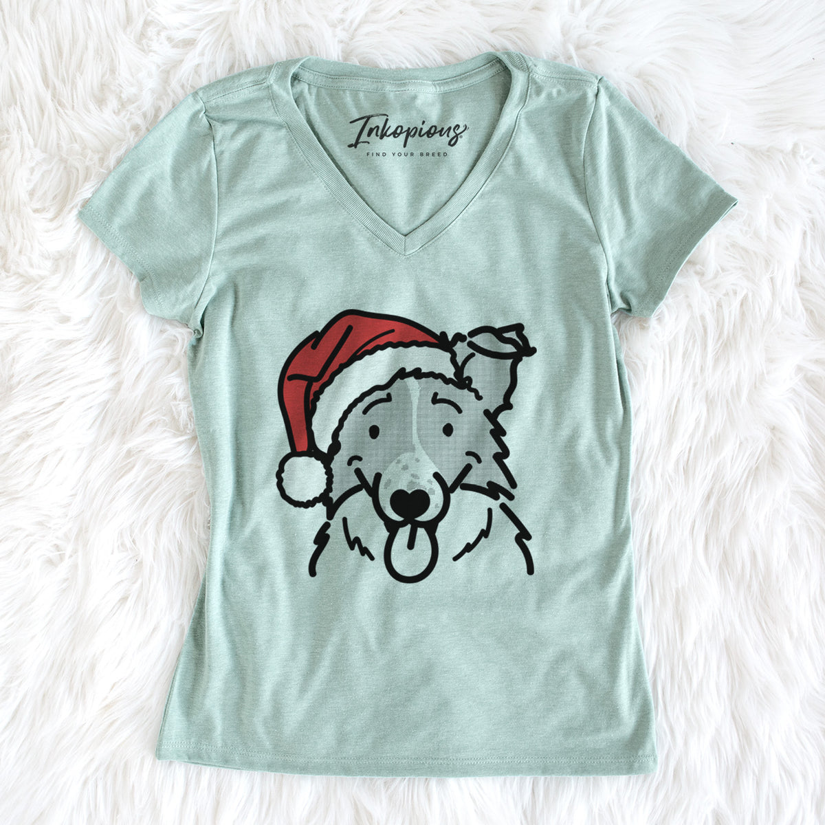 Jolly Border Collie - Jam - Women&#39;s V-neck Shirt