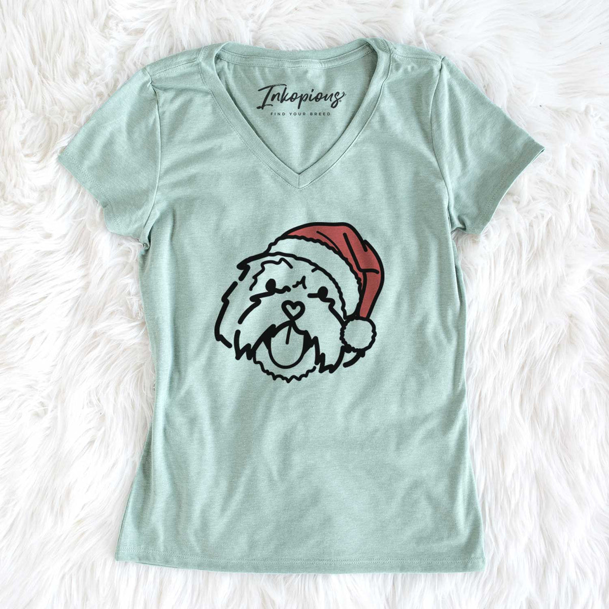 Jolly Lhasa Apso - Keia - Women&#39;s V-neck Shirt