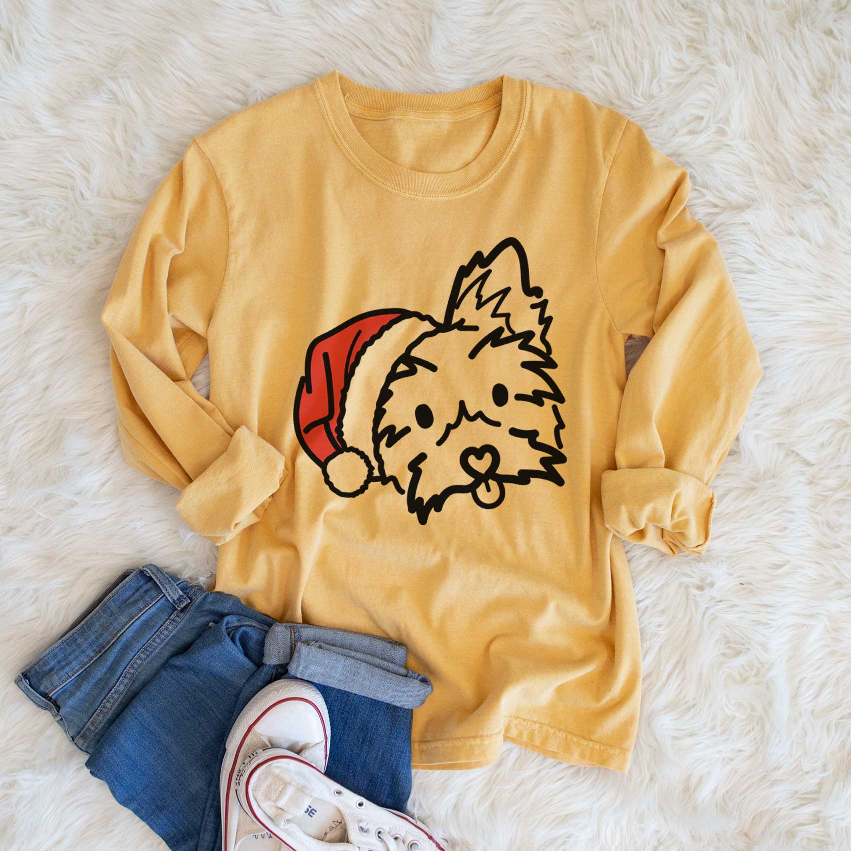 Jolly Yorkshire Terrier - Luna - Heavyweight 100% Cotton Long Sleeve