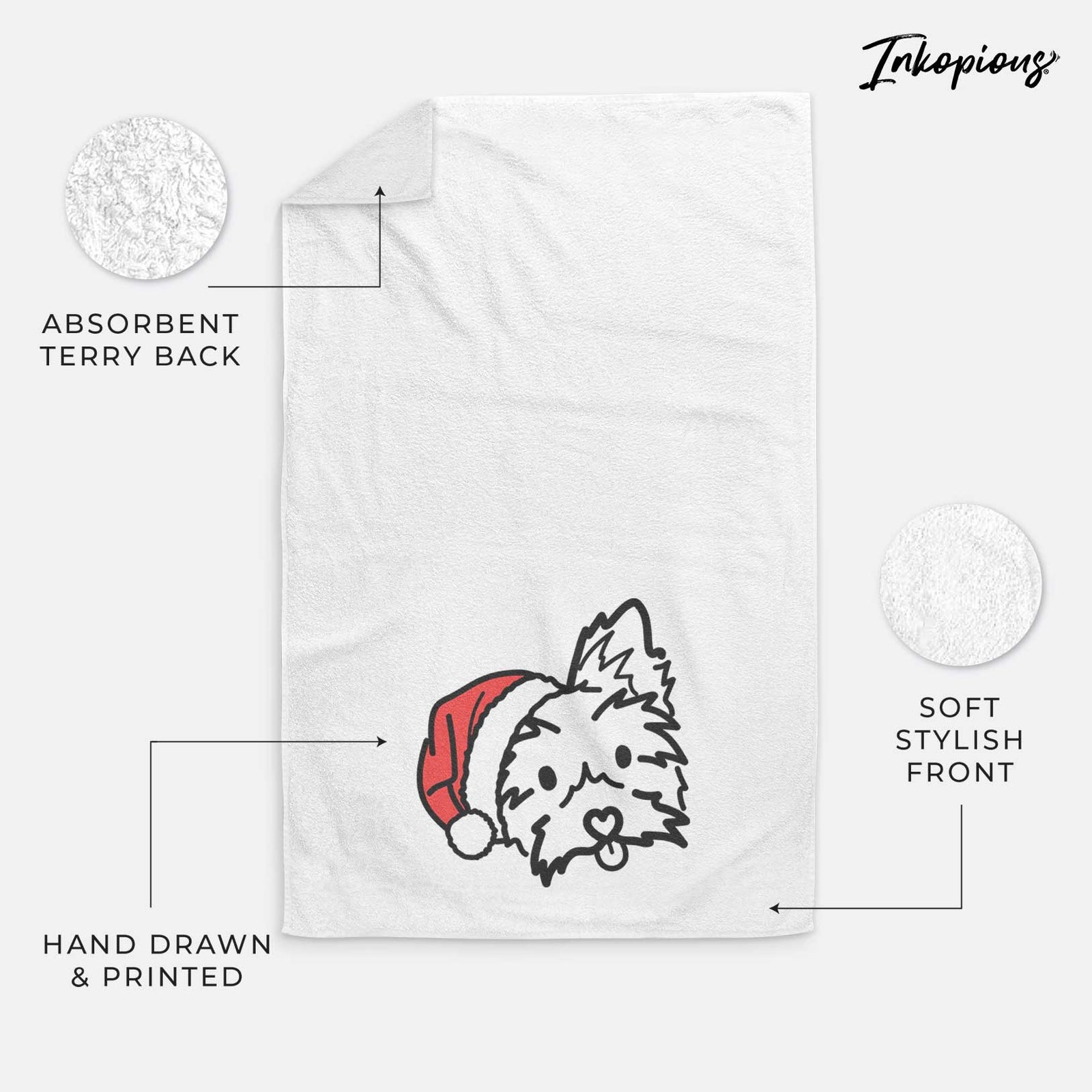 Jolly Yorkshire Terrier - Luna - Decorative Hand Towel