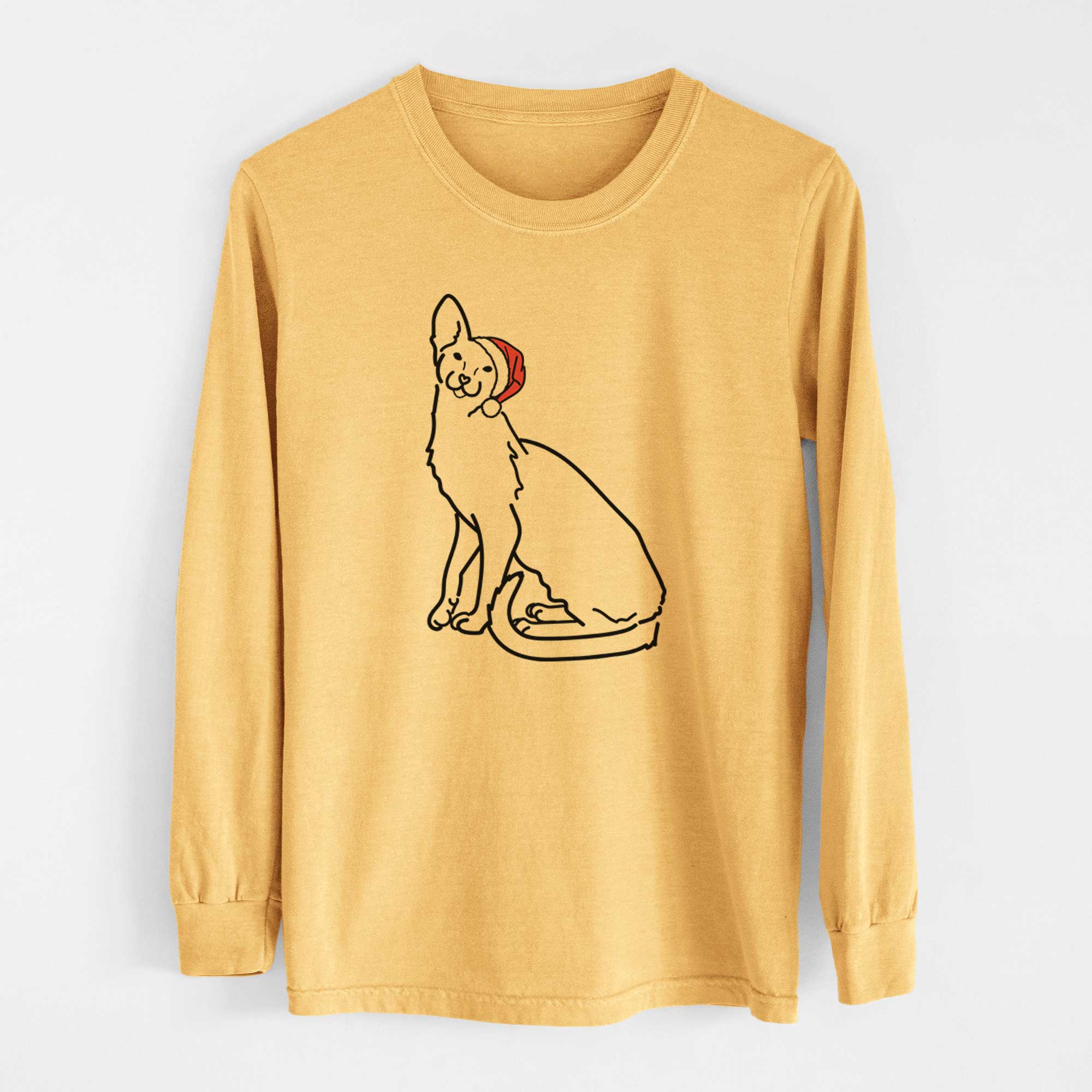 Jolly Oriental Shorthair Cat - Lyra - Heavyweight 100% Cotton Long Sleeve