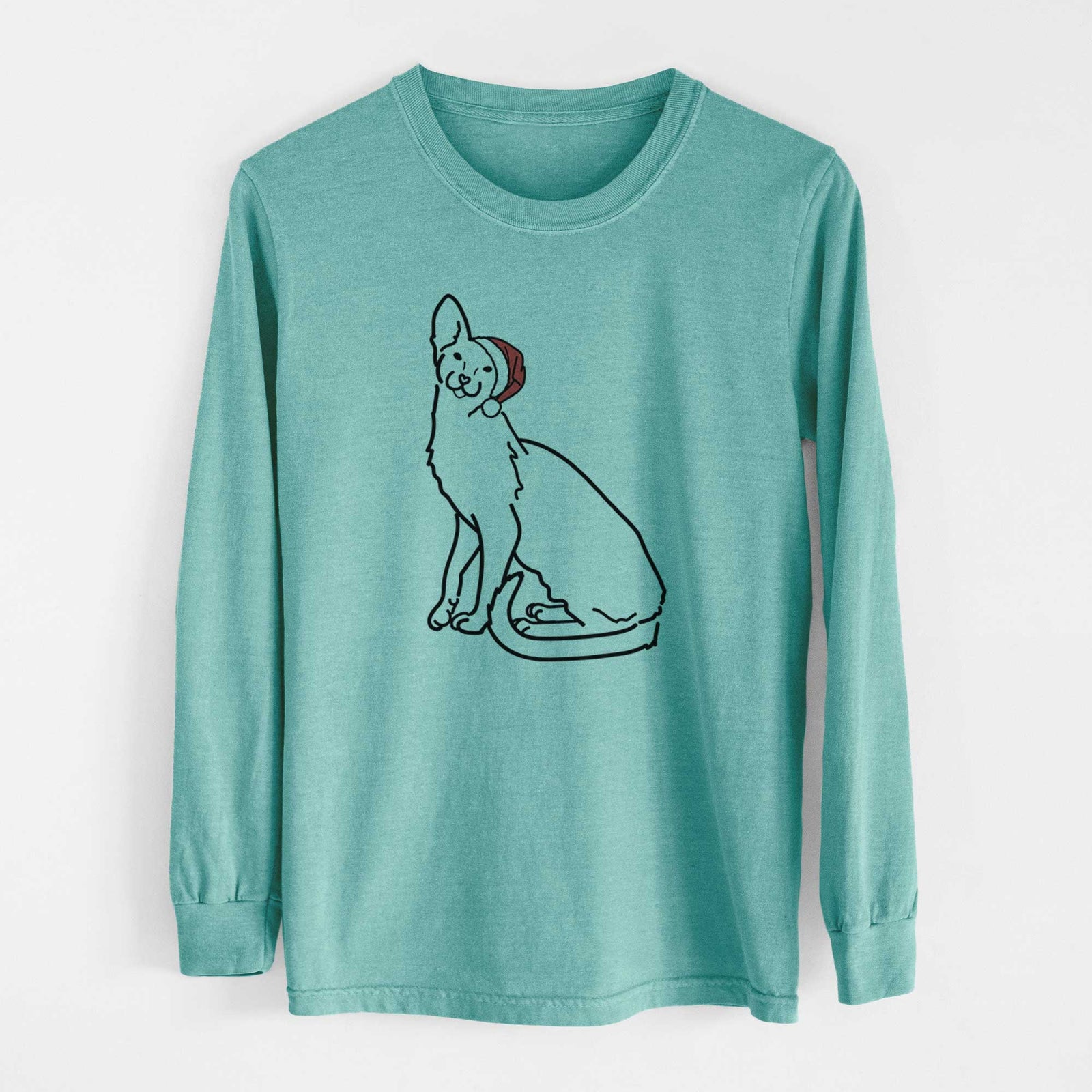 Jolly Oriental Shorthair Cat - Lyra - Heavyweight 100% Cotton Long Sleeve