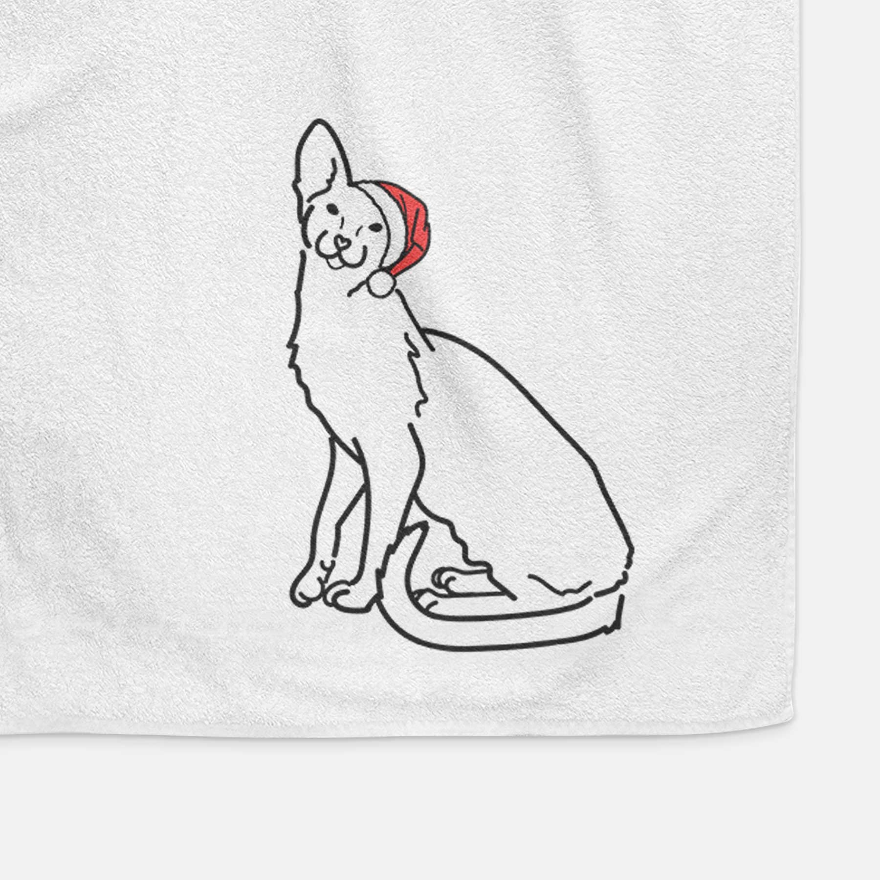 Jolly Oriental Shorthair Cat - Lyra - Decorative Hand Towel