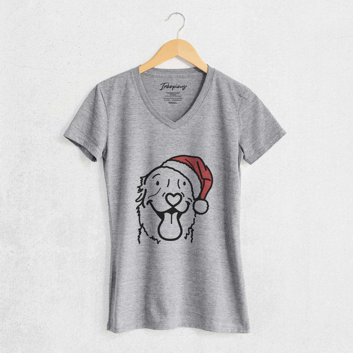 Jolly Golden Retriever - Maple - Women's V-neck Shirt