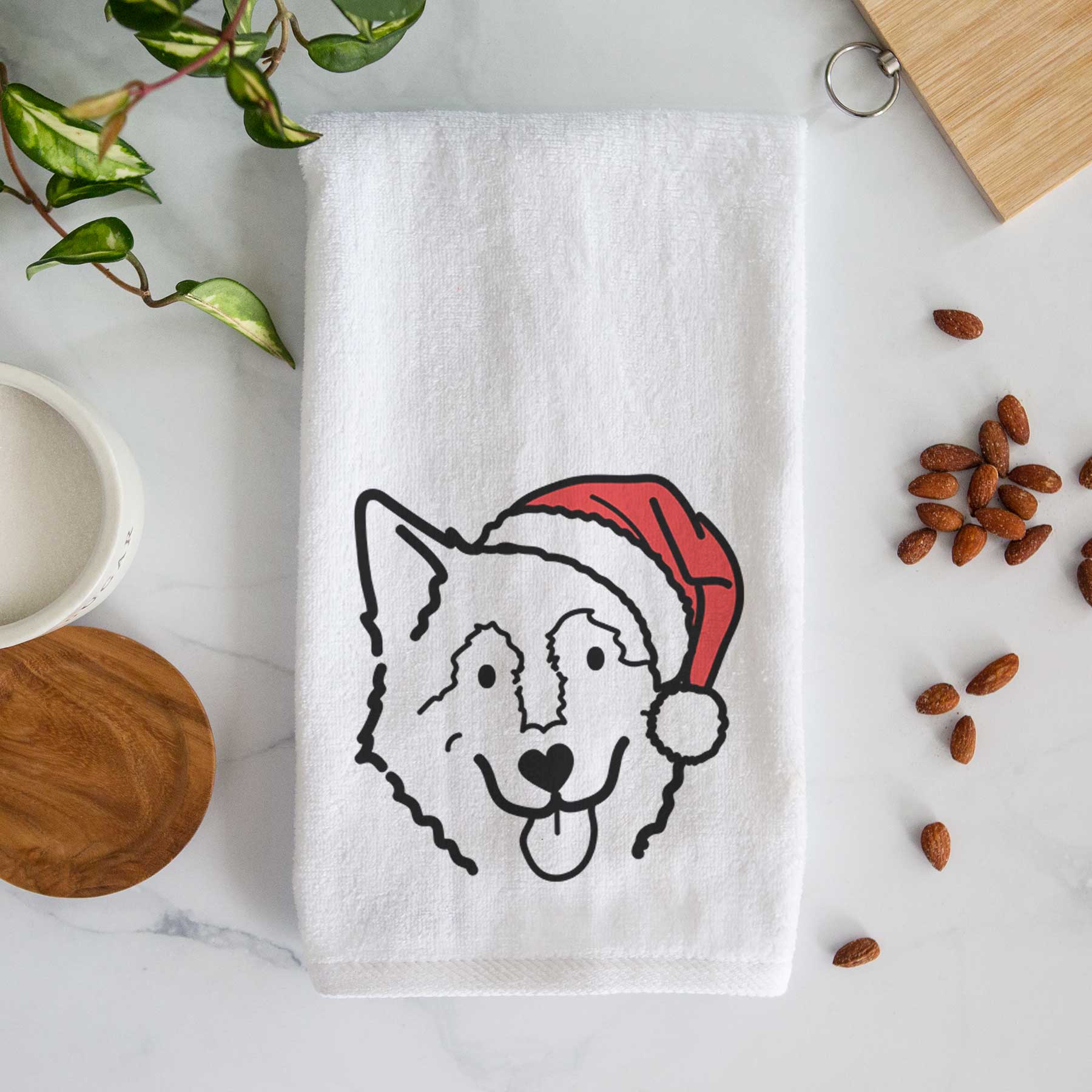 Jolly Alaskan Malamute - Max - Decorative Hand Towel