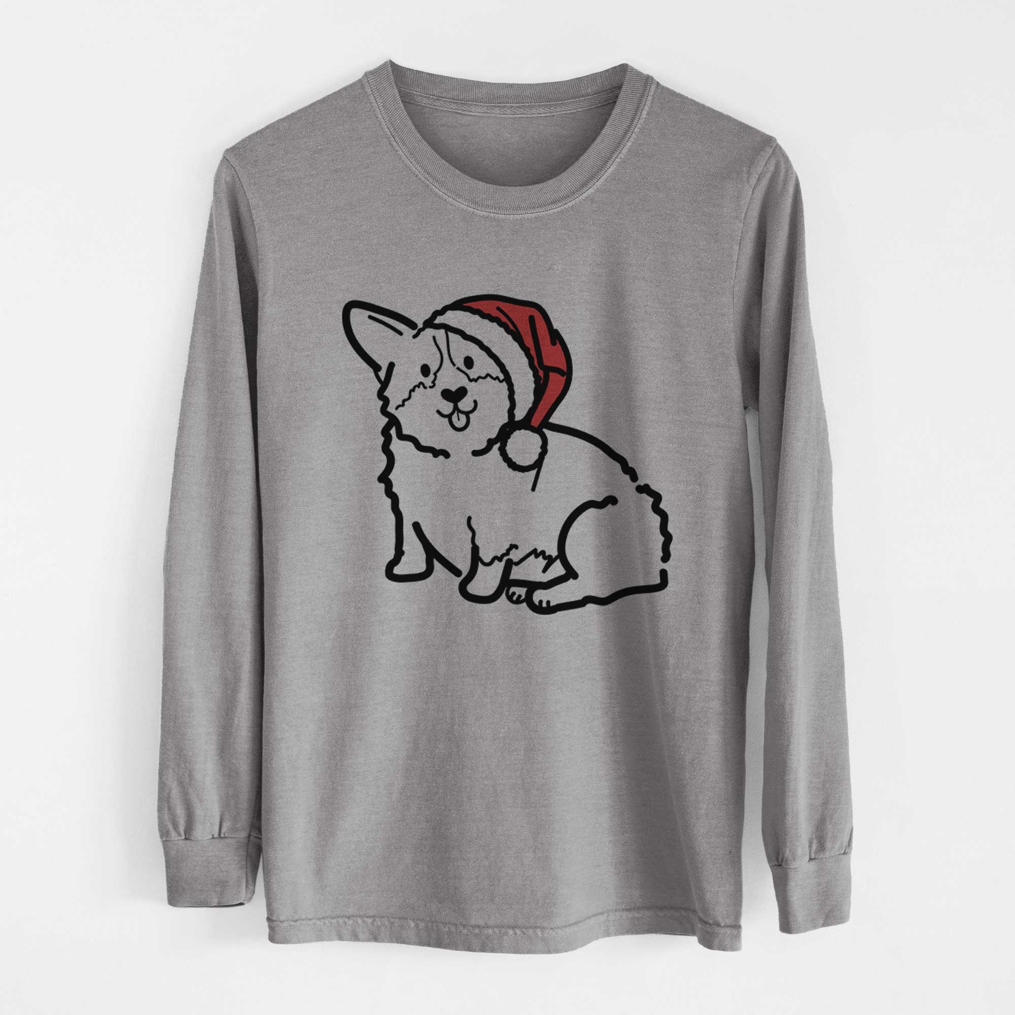 Jolly Pembroke Welsh Corgi - Millie - Heavyweight 100% Cotton Long Sleeve