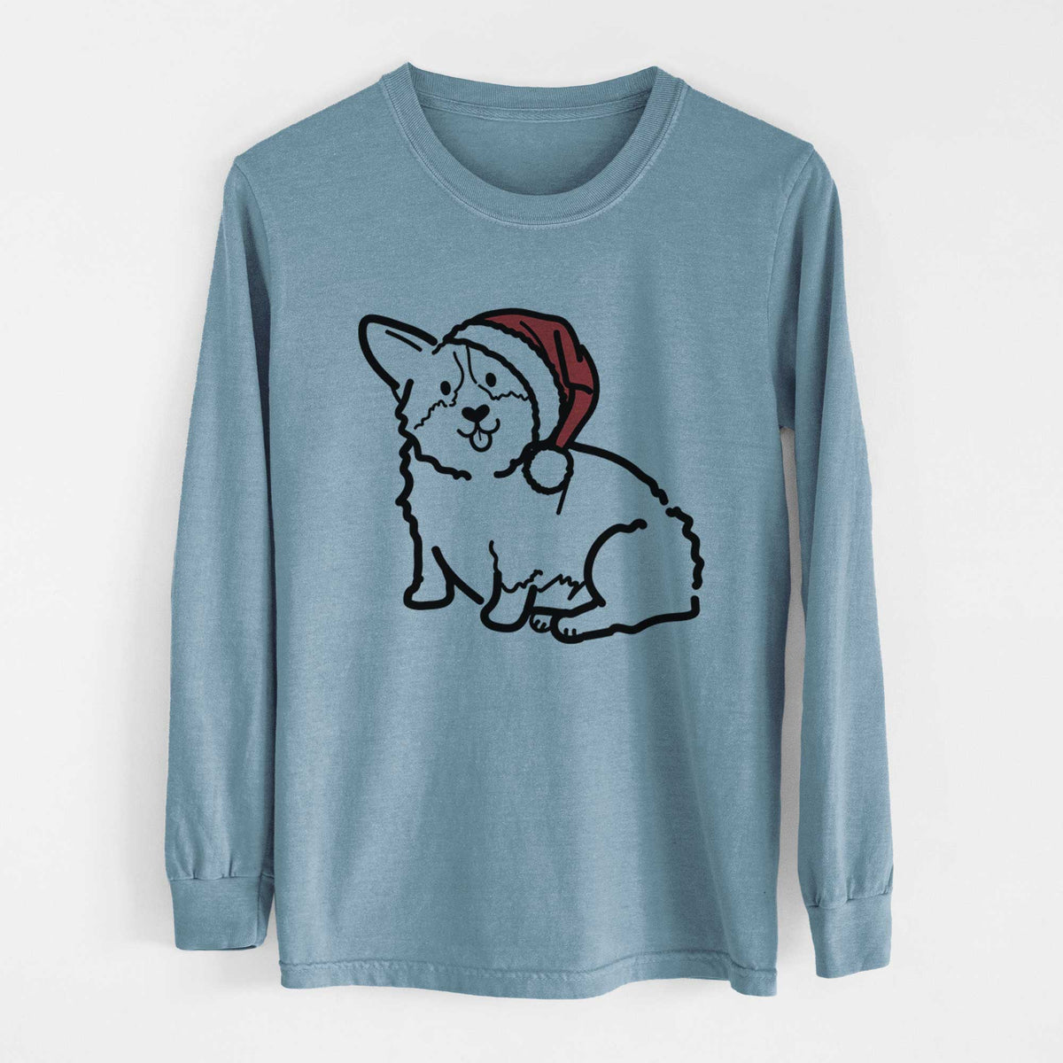 Jolly Pembroke Welsh Corgi - Millie - Heavyweight 100% Cotton Long Sleeve
