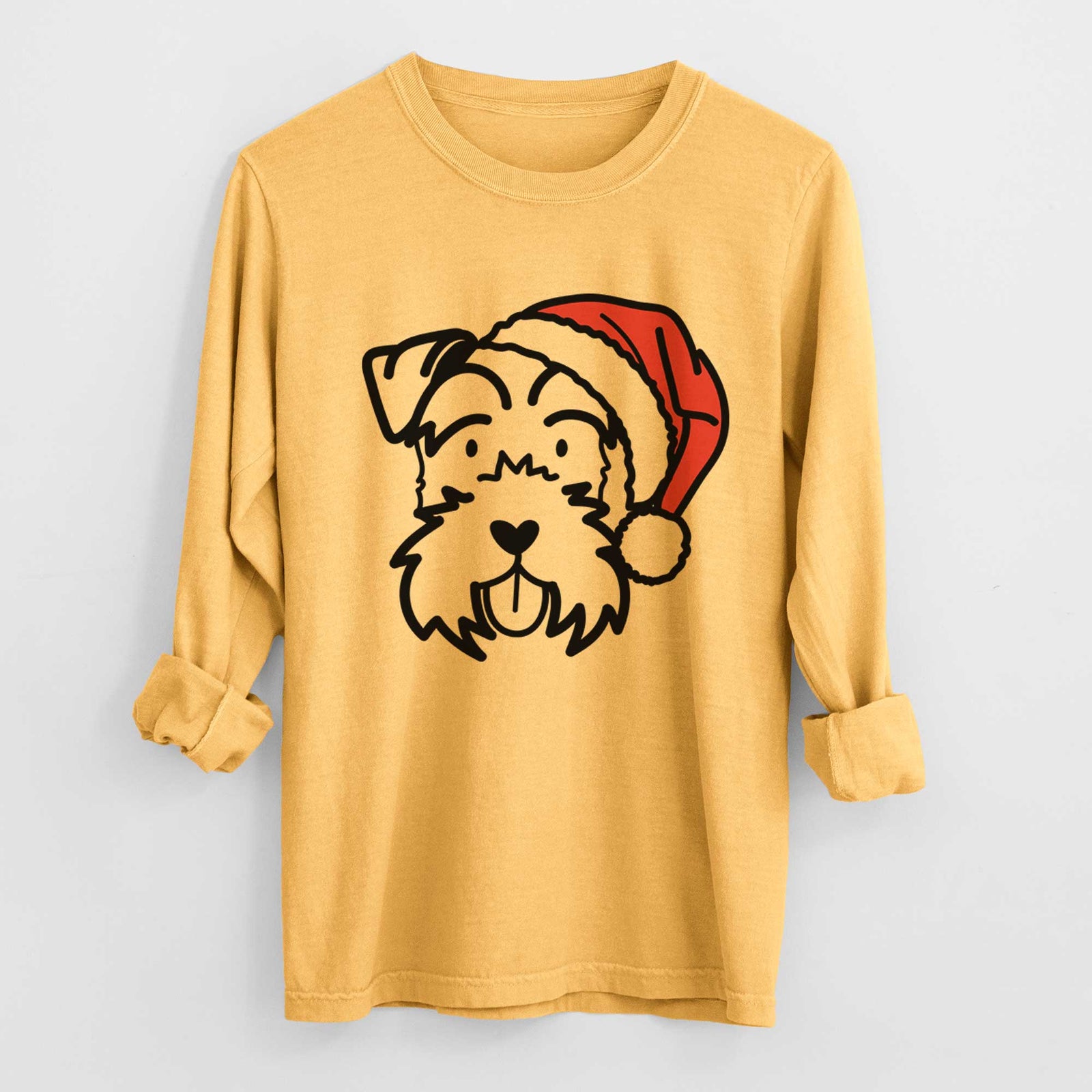 Jolly Miniature Schnauzer - Heavyweight 100% Cotton Long Sleeve