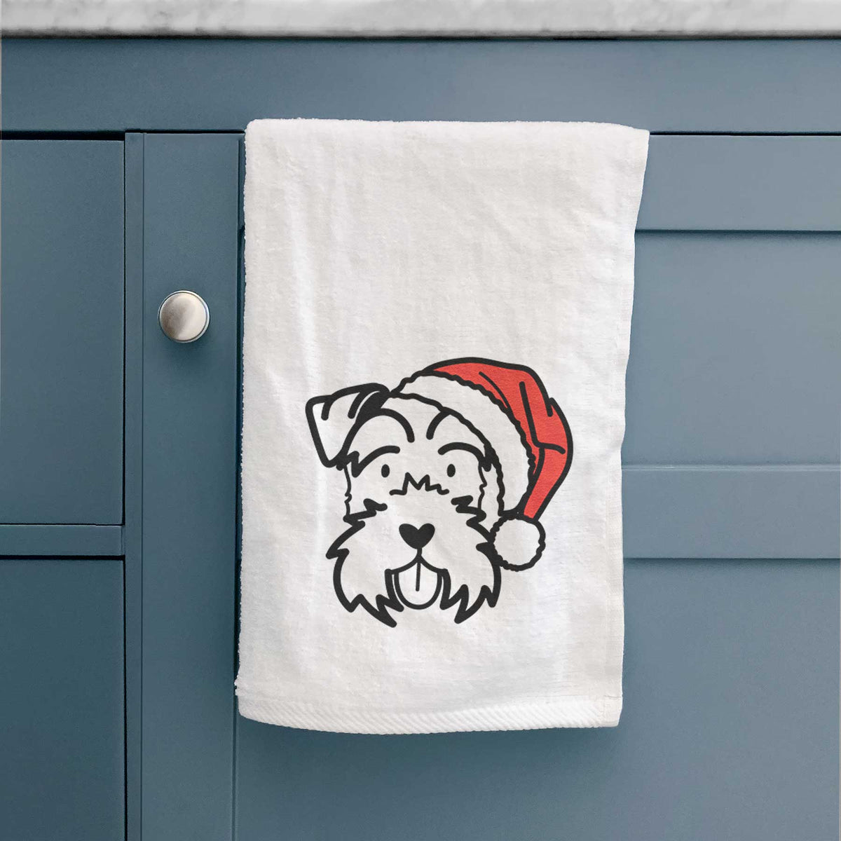 Jolly Miniature Schnauzer - Decorative Hand Towel