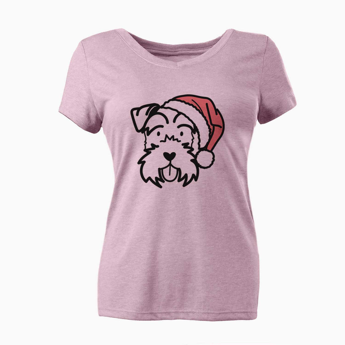 Jolly Miniature Schnauzer - Women's V-neck Shirt