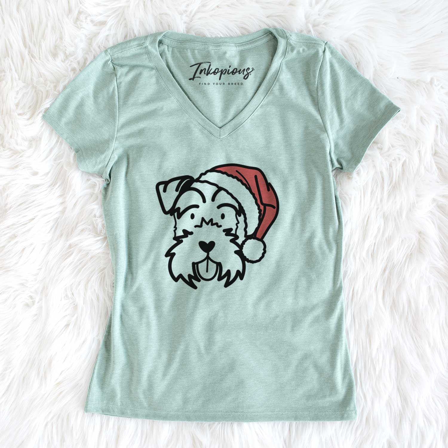 Jolly Miniature Schnauzer - Women's V-neck Shirt