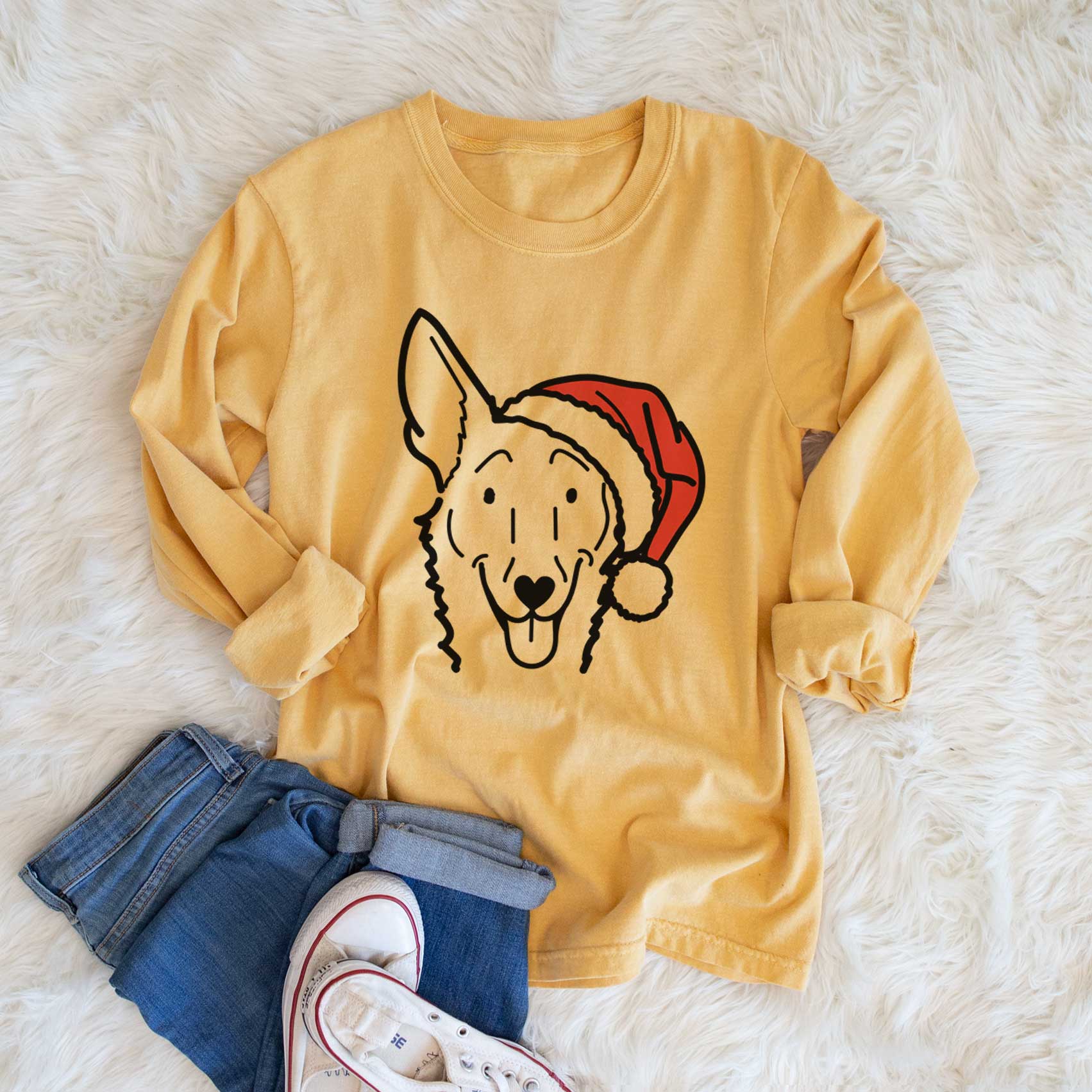 Jolly Carolina Dog - Mochi - Heavyweight 100% Cotton Long Sleeve