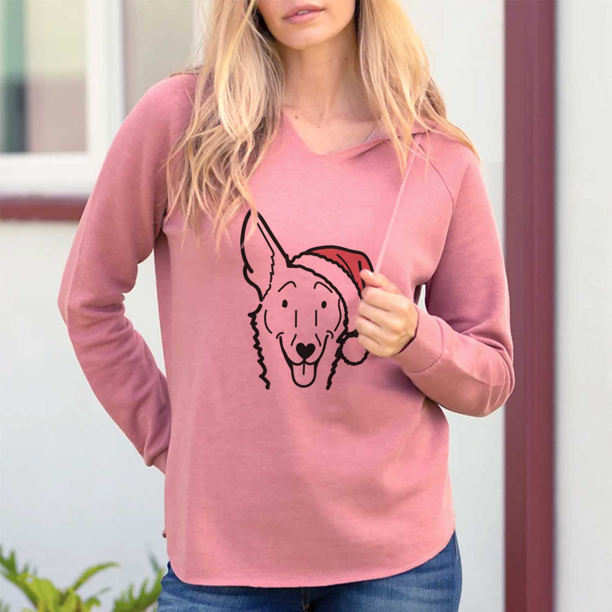 Jolly Carolina Dog - Mochi - Cali Wave Hooded Sweatshirt