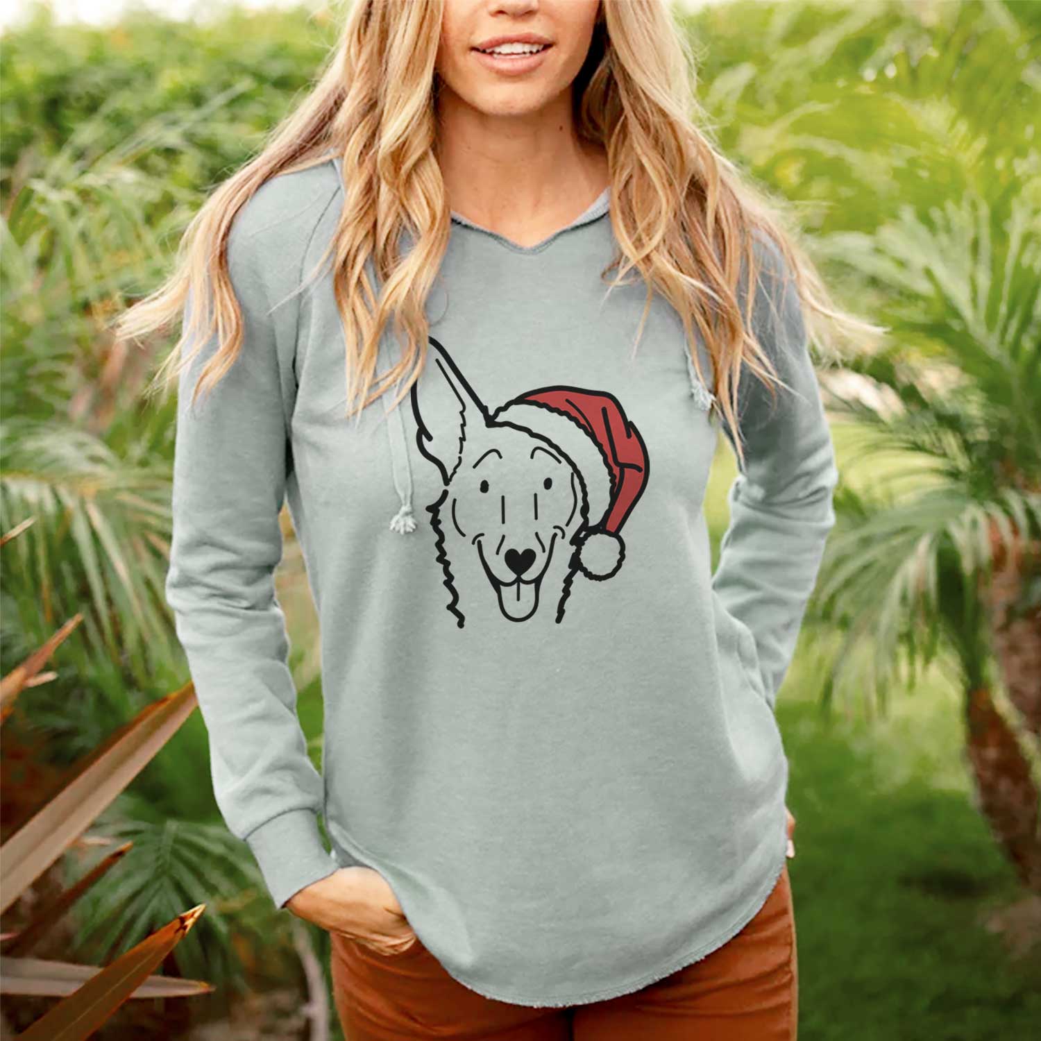 Jolly Carolina Dog - Mochi - Cali Wave Hooded Sweatshirt