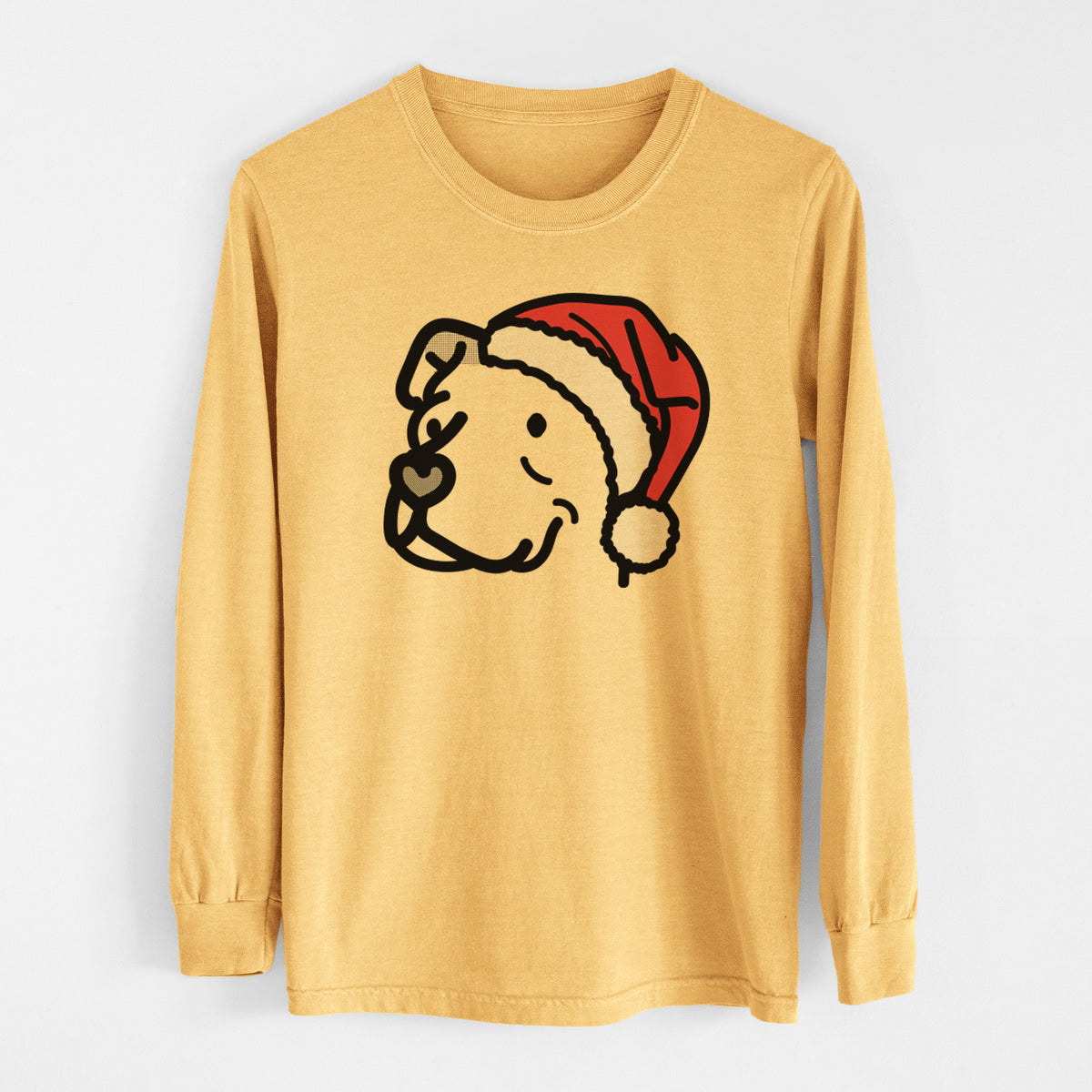 Jolly Pitbull Mix - Mr. Sir - Heavyweight 100% Cotton Long Sleeve