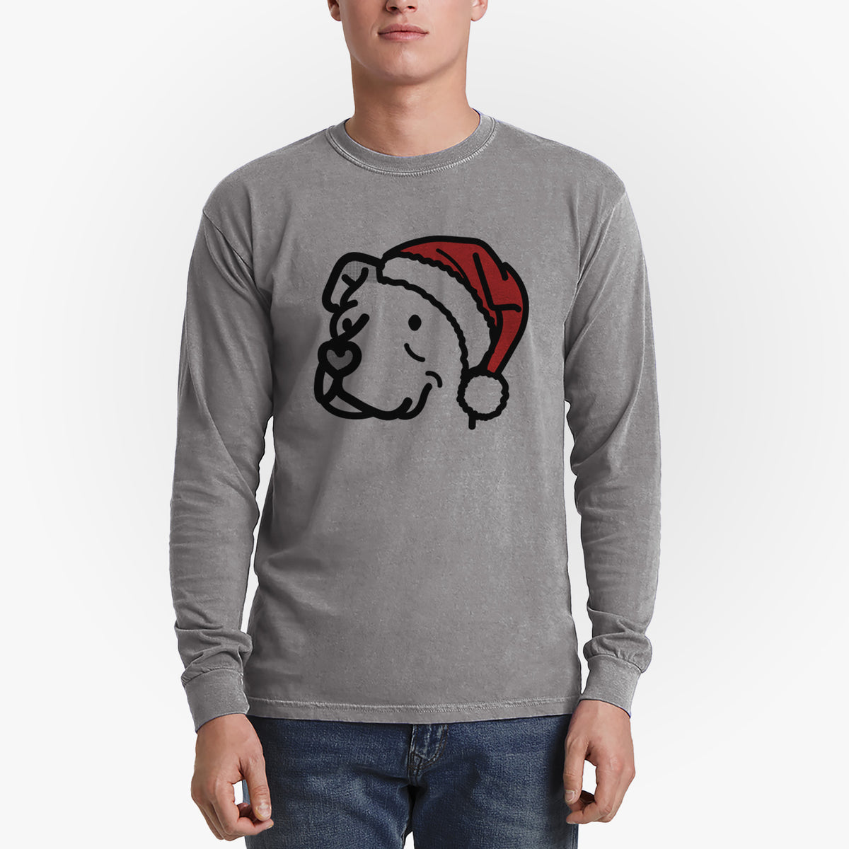 Jolly Pitbull Mix - Mr. Sir - Heavyweight 100% Cotton Long Sleeve