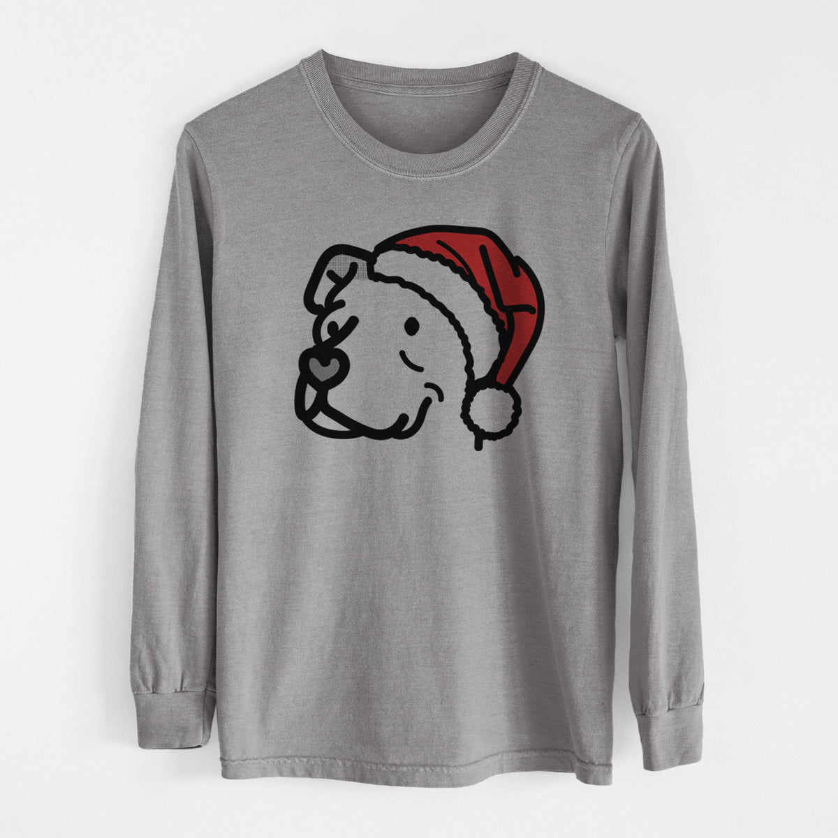 Jolly Pitbull Mix - Mr. Sir - Heavyweight 100% Cotton Long Sleeve