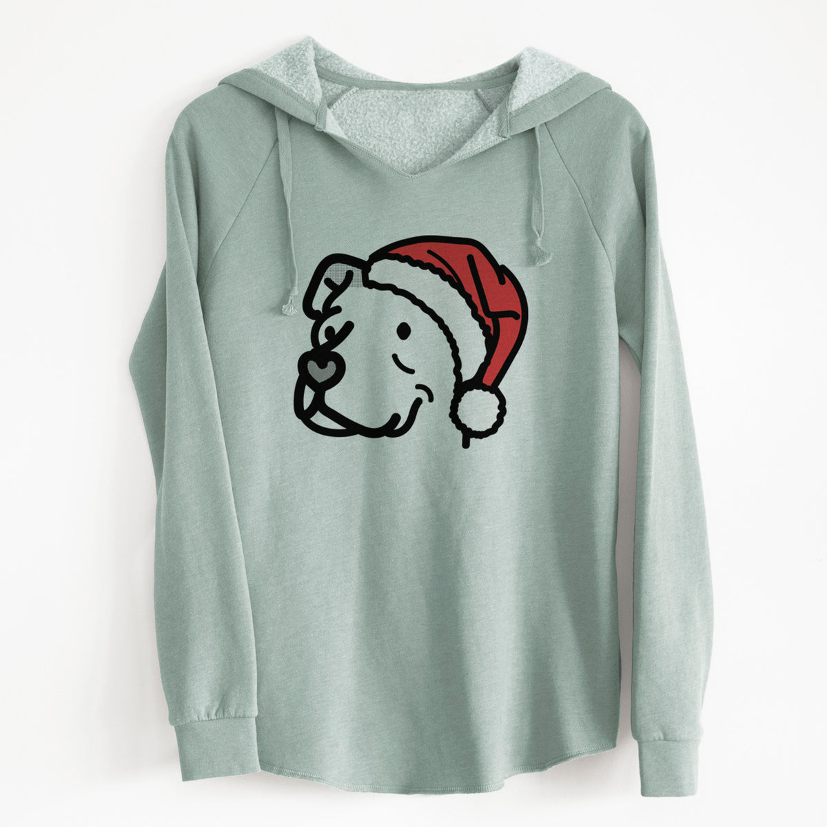 Jolly Pitbull Mix - Mr. Sir - Cali Wave Hooded Sweatshirt