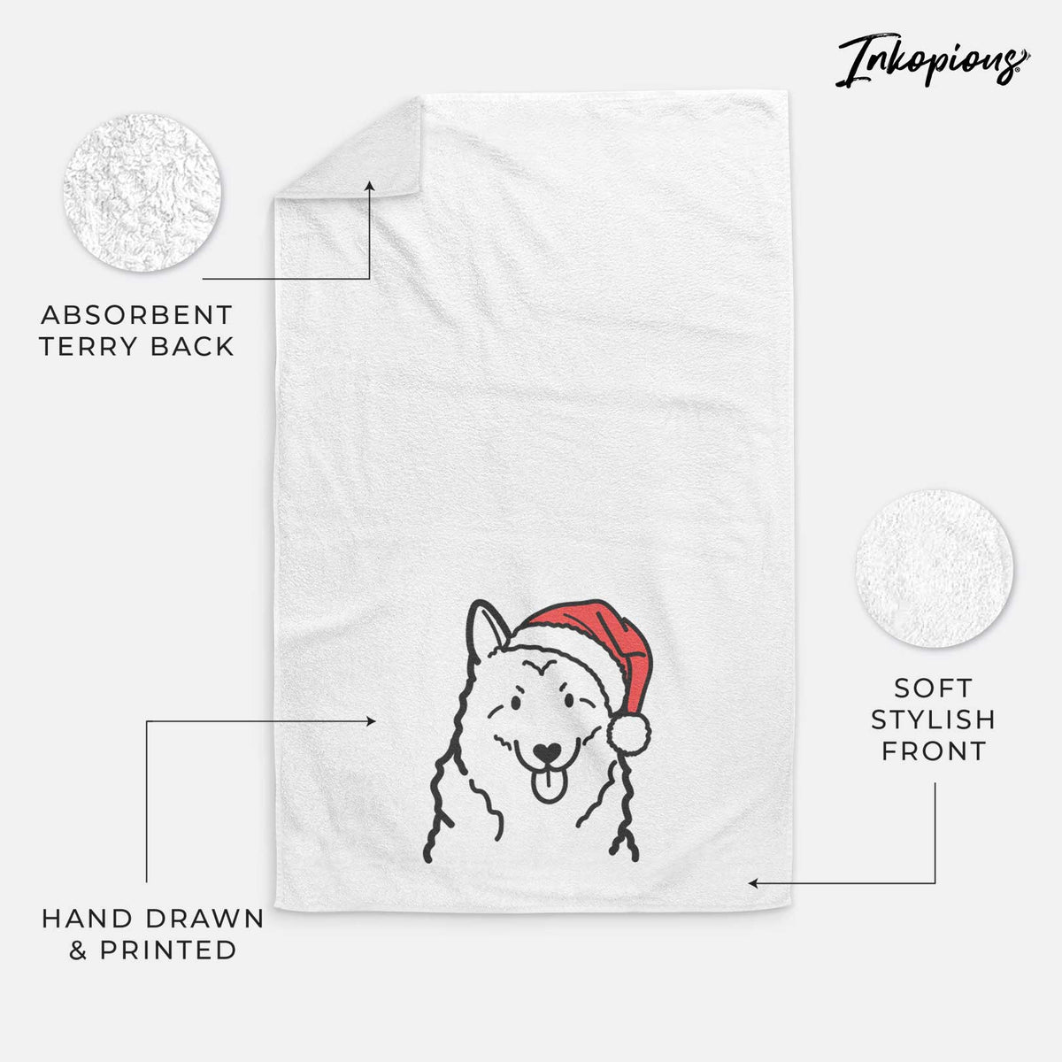 Jolly Norwegian Elkhound - Decorative Hand Towel