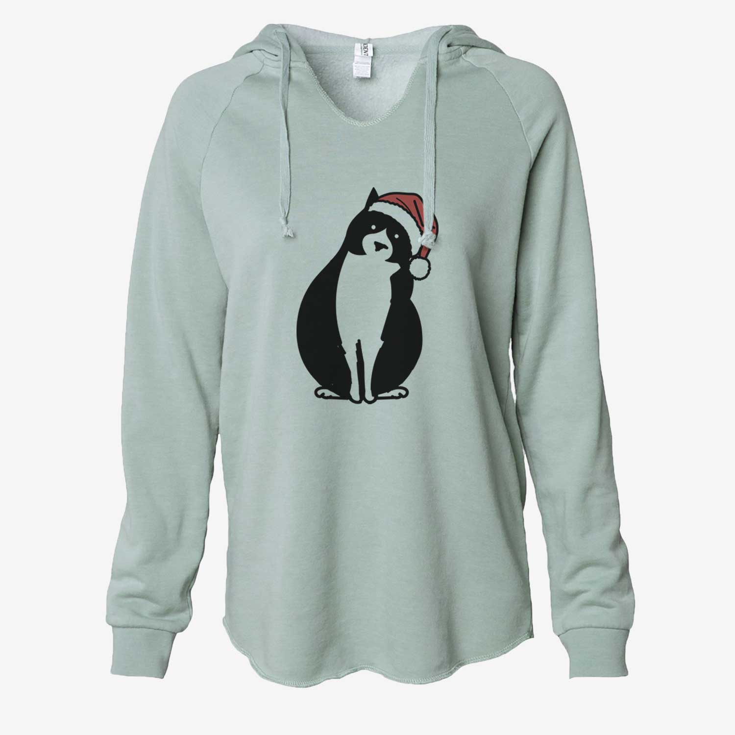 Jolly Tuxedo Cat - Oliver - Cali Wave Hooded Sweatshirt