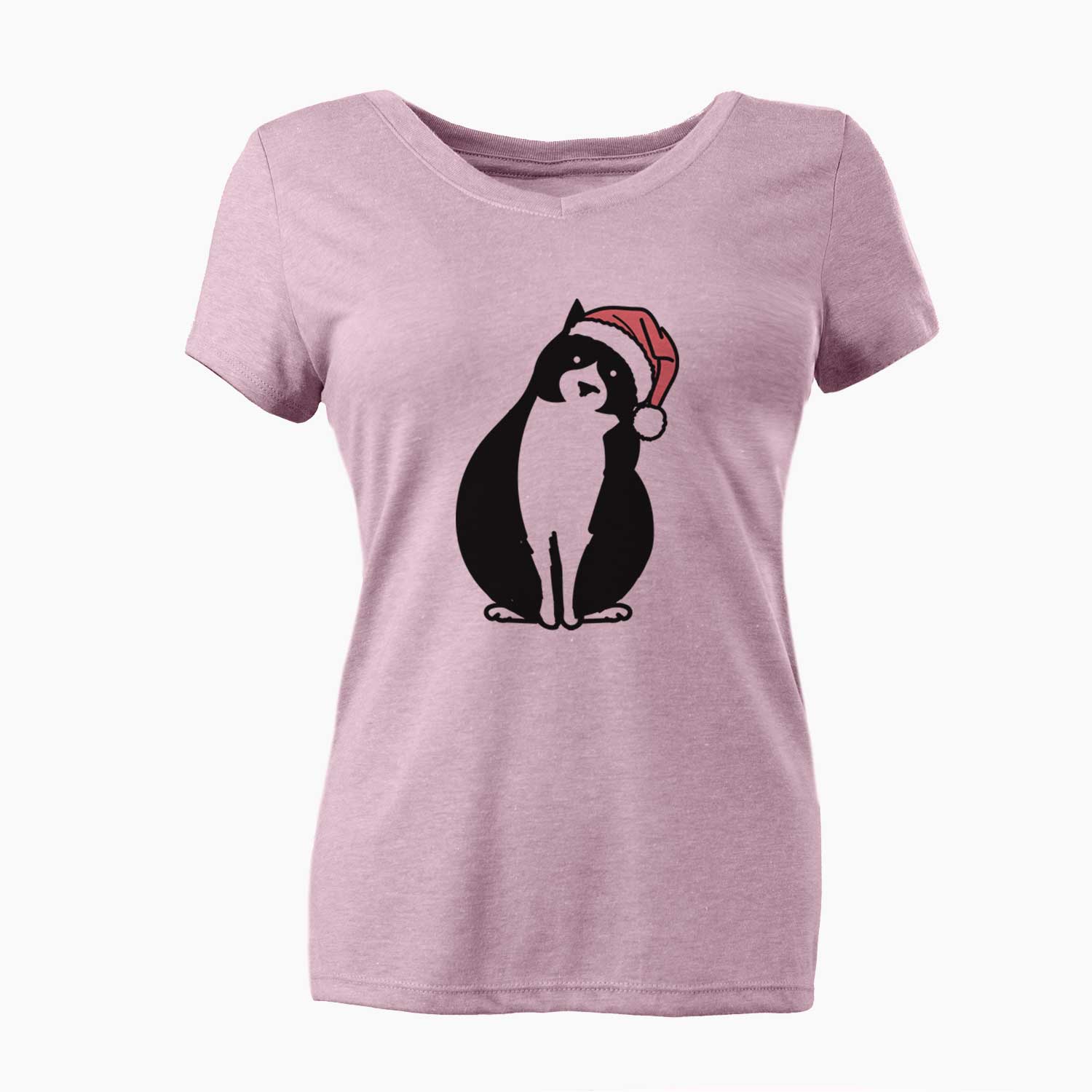 Jolly Tuxedo Cat - Oliver - Women's V-neck Shirt