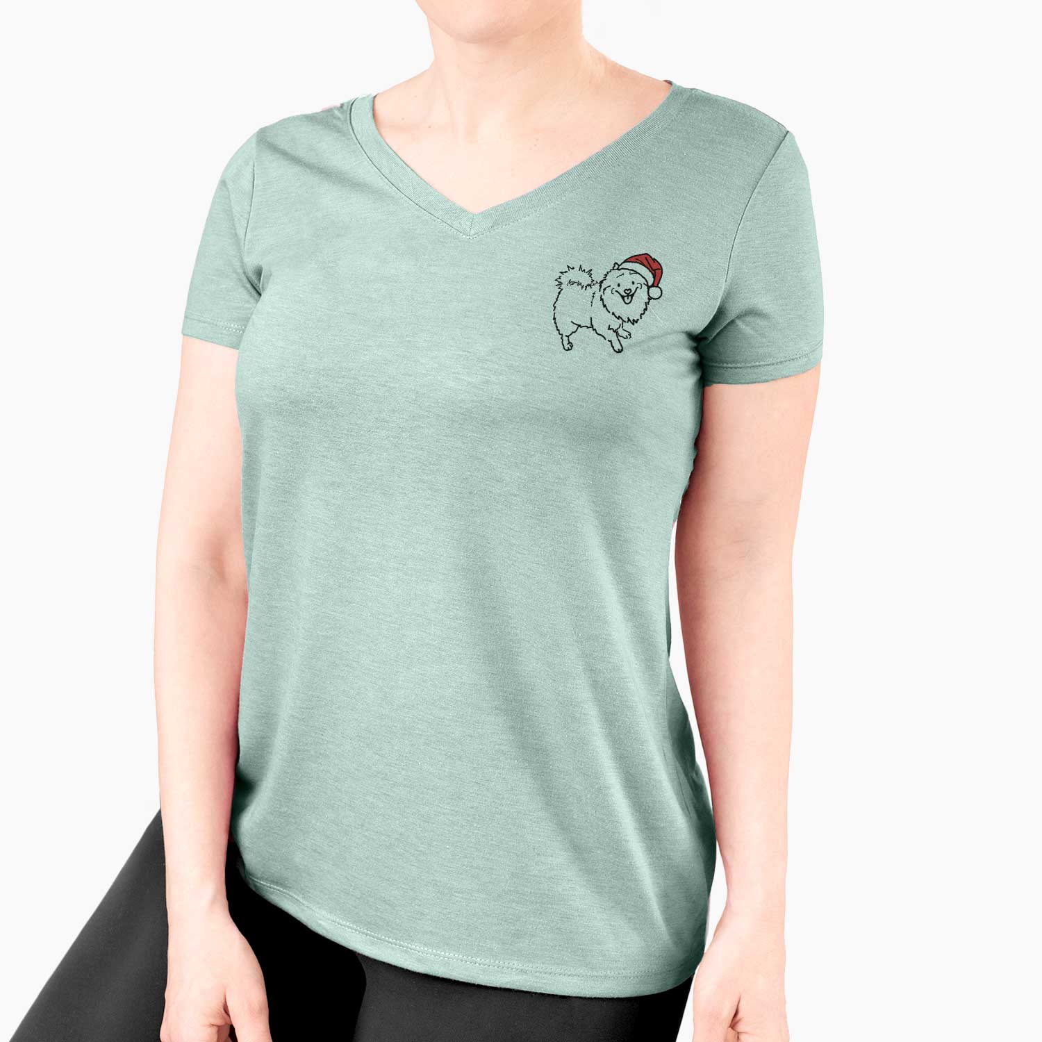 Jolly Pomeranian Mix - Goldie - Women's V-neck Shirt