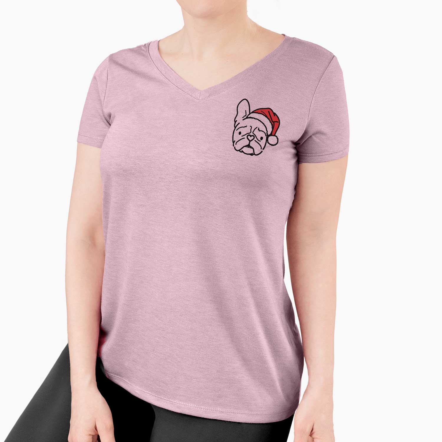 Jolly French Bulldog - Squishy - Women's V-neck Shirt