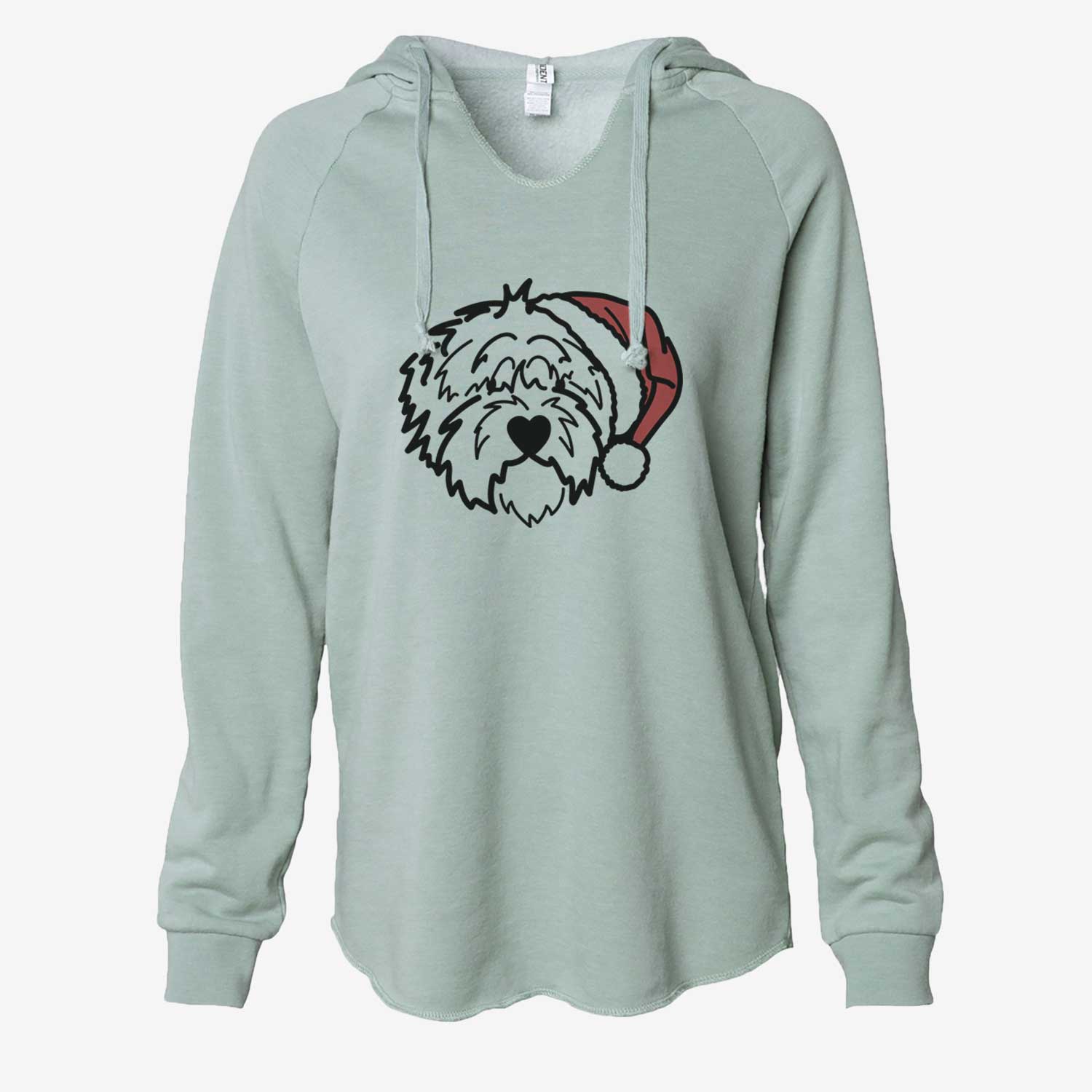 Jolly Old English Sheepdog - Penny - Cali Wave Hooded Sweatshirt