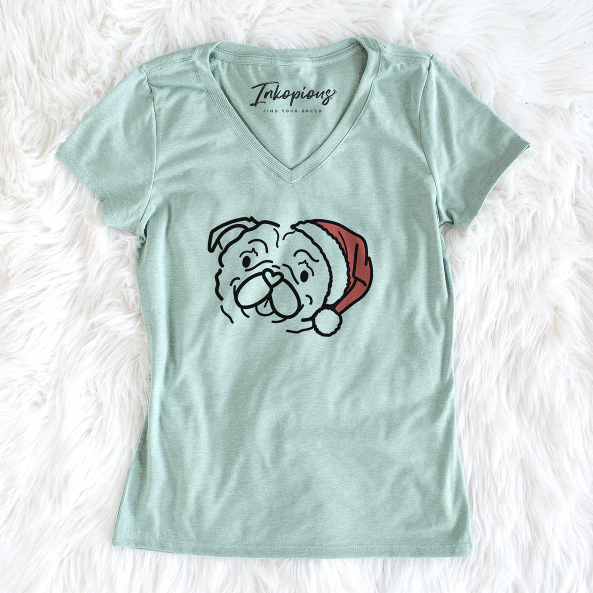 Jolly Pug - Pip - Women&#39;s V-neck Shirt