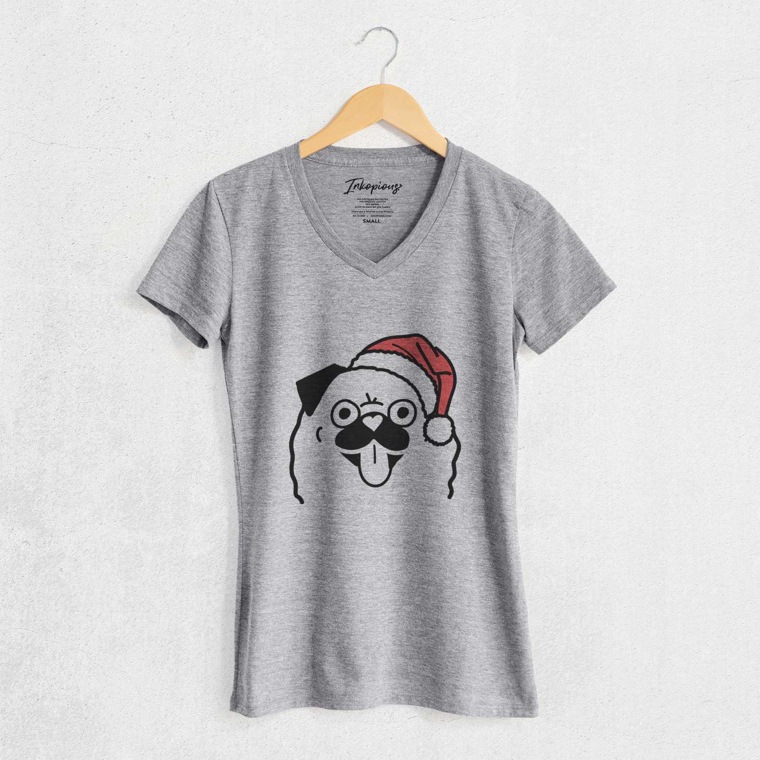 Jolly Pug - Women's V-neck Shirt