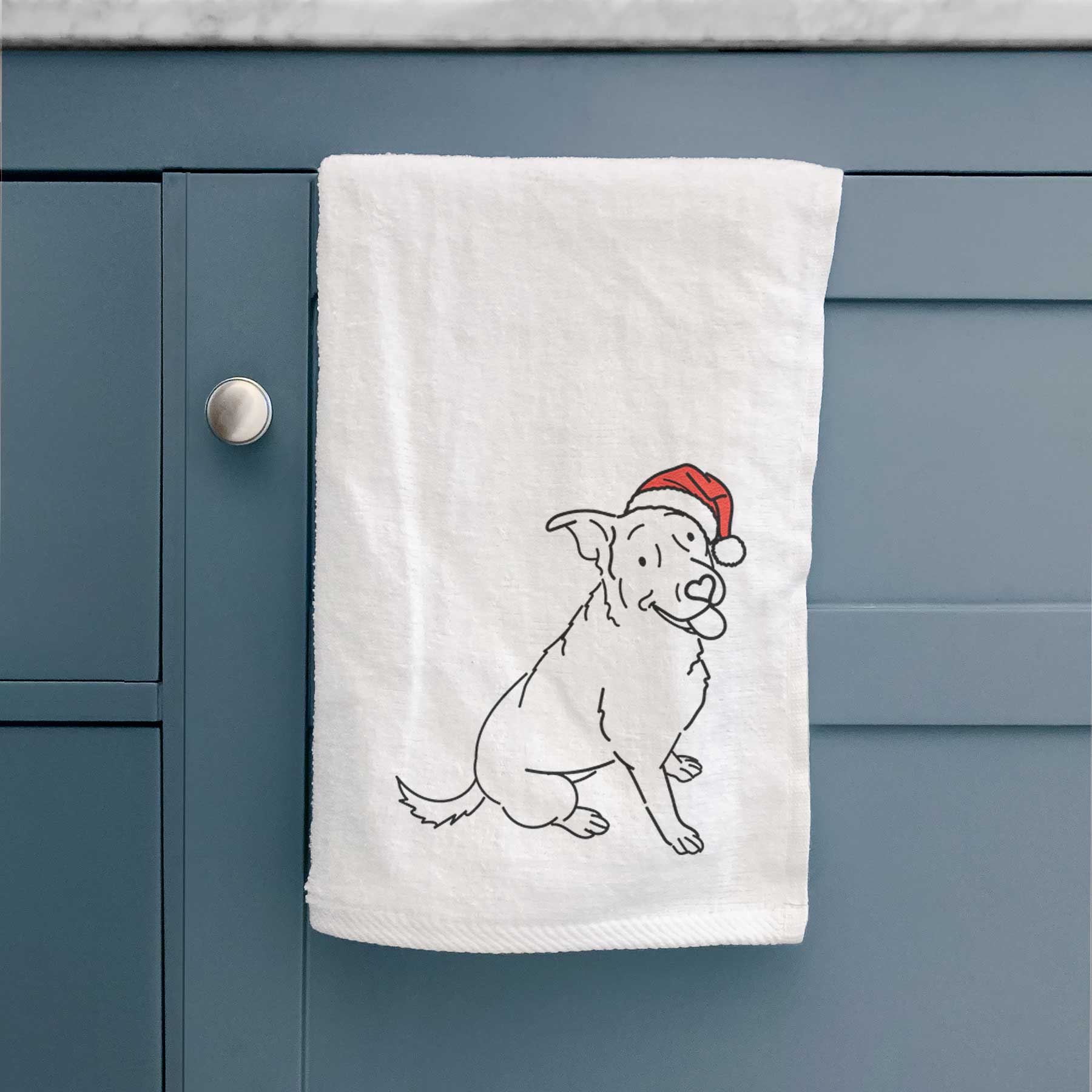 Jolly Rottweiler Mix - Rocky - Decorative Hand Towel