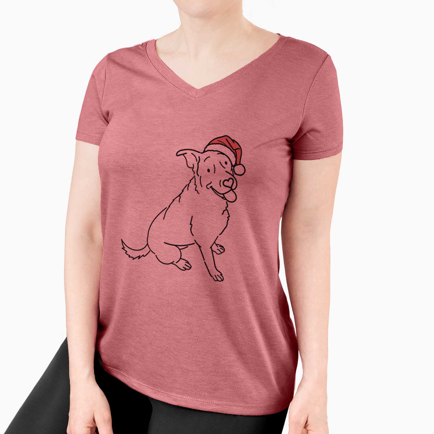 Jolly Rottweiler Mix - Rocky - Women's V-neck Shirt