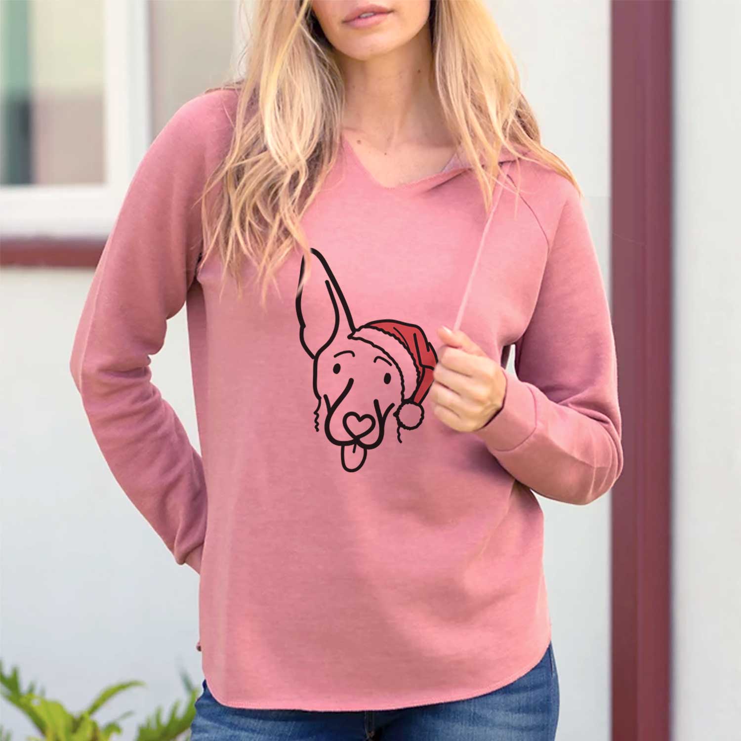 Jolly Shepherd Mix - Rosie - Cali Wave Hooded Sweatshirt