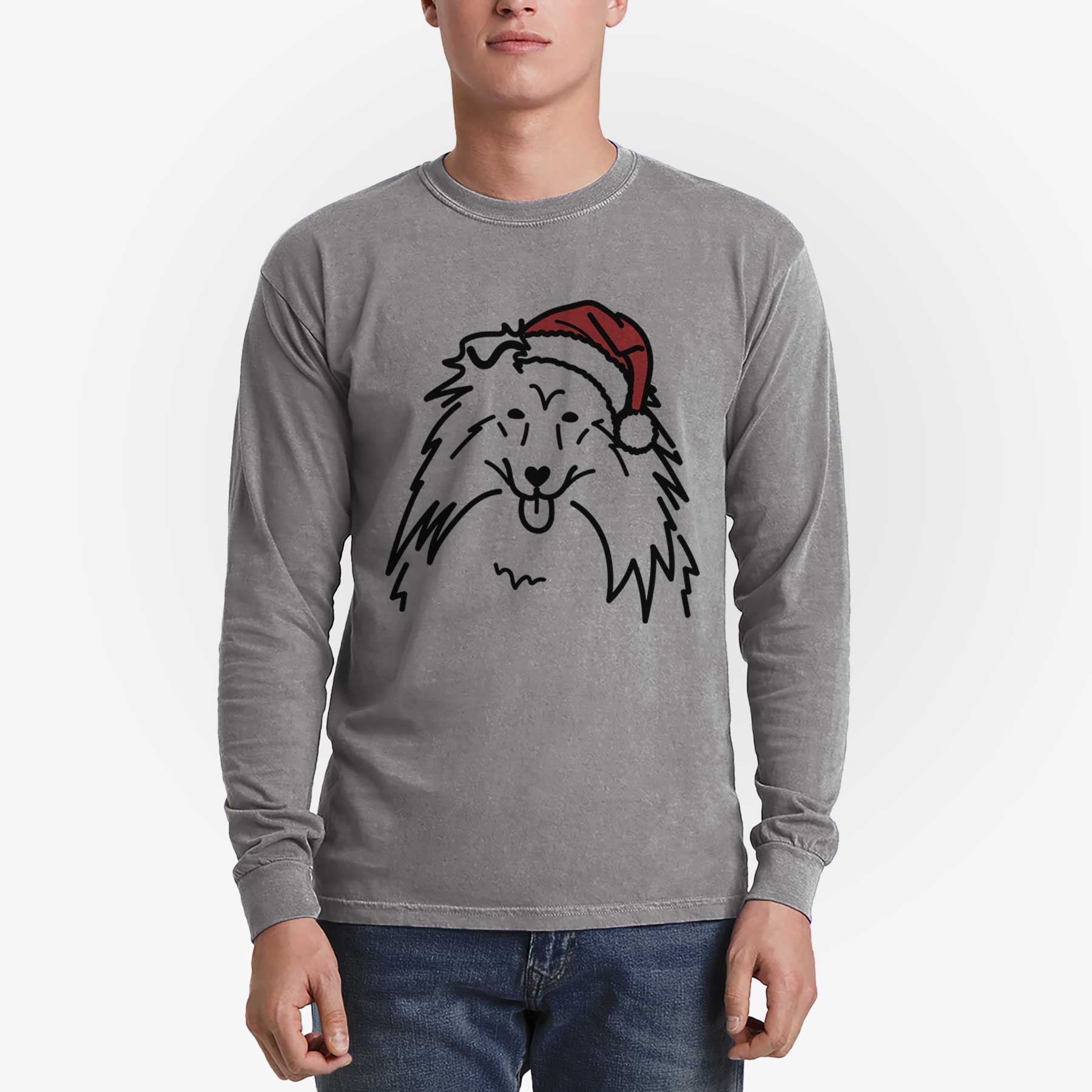 Jolly Rough Collie - Heavyweight 100% Cotton Long Sleeve