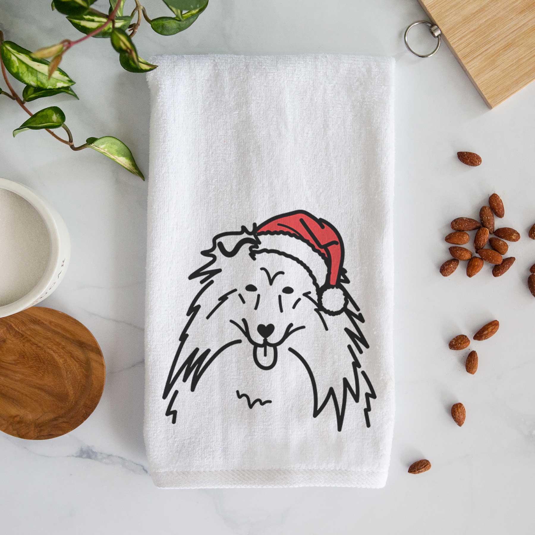 Jolly Rough Collie - Decorative Hand Towel