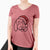 Jolly Bernedoodle - Ruby - Women's V-neck Shirt