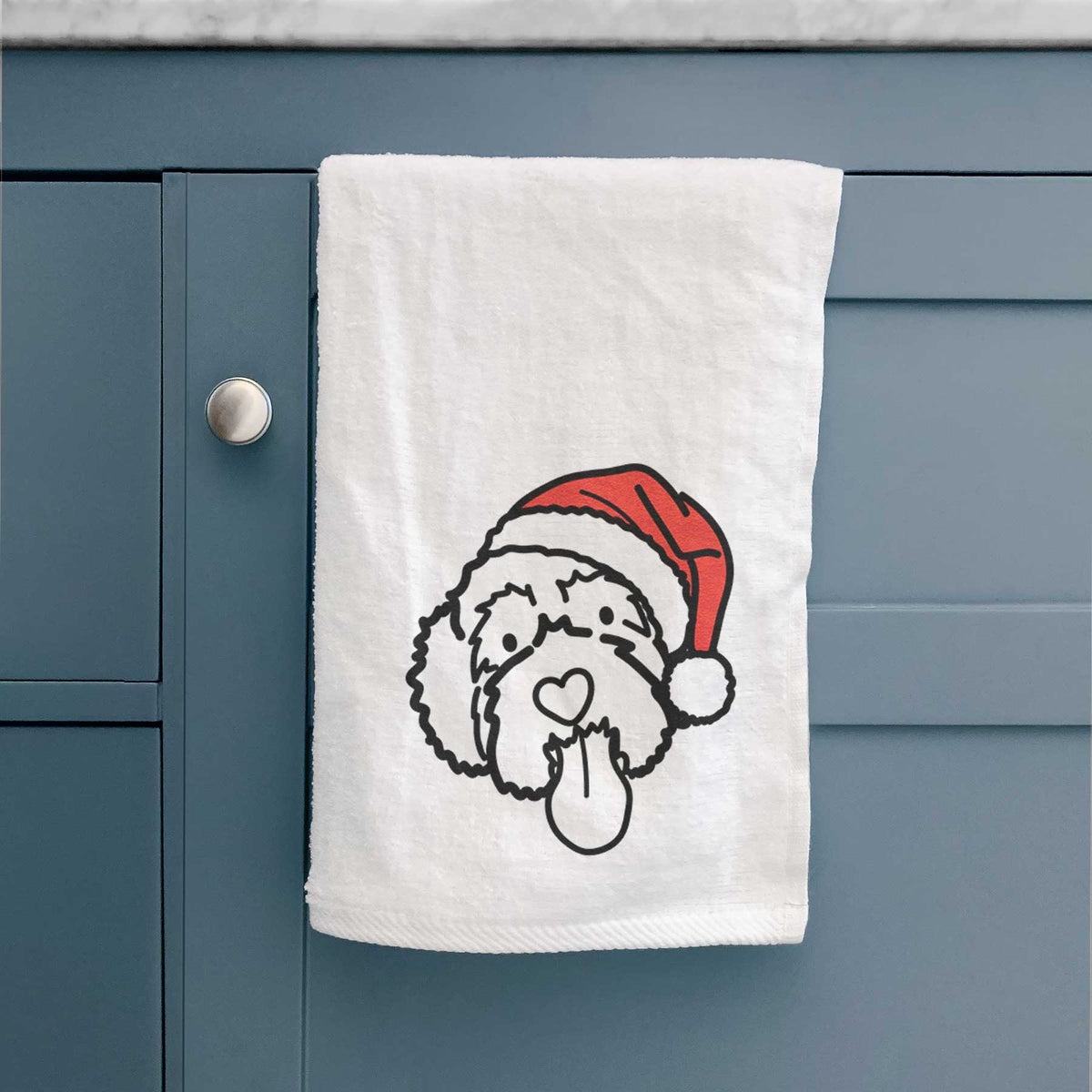 Jolly Portguese Water Dog - Sam - Decorative Hand Towel