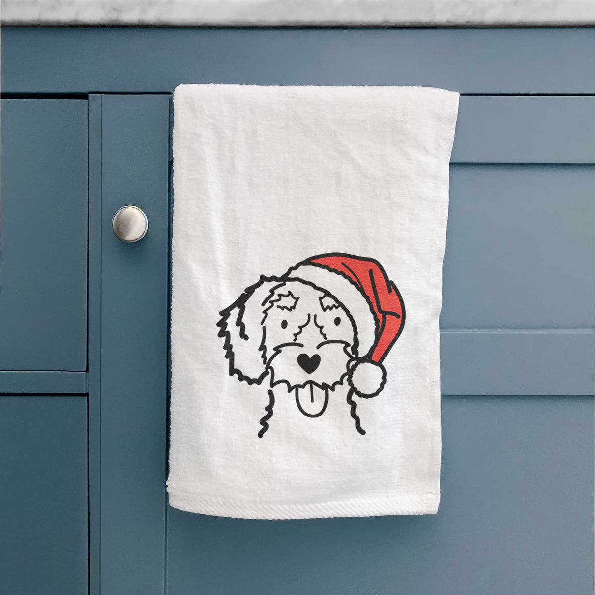 Jolly White Schnoodle - Decorative Hand Towel