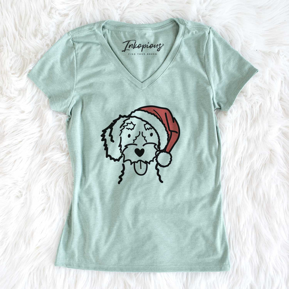 Jolly White Schnoodle - Women&#39;s V-neck Shirt