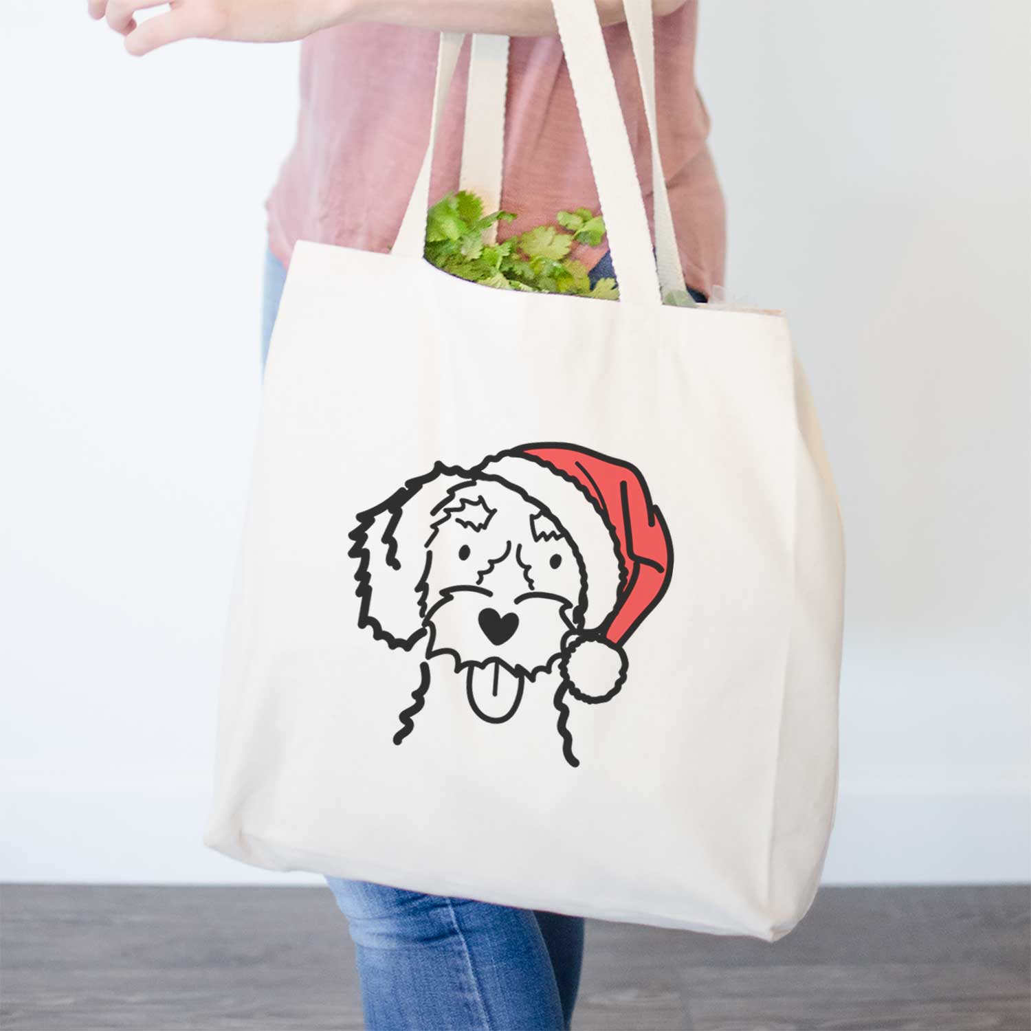 Jolly White Schnoodle - Tote Bag