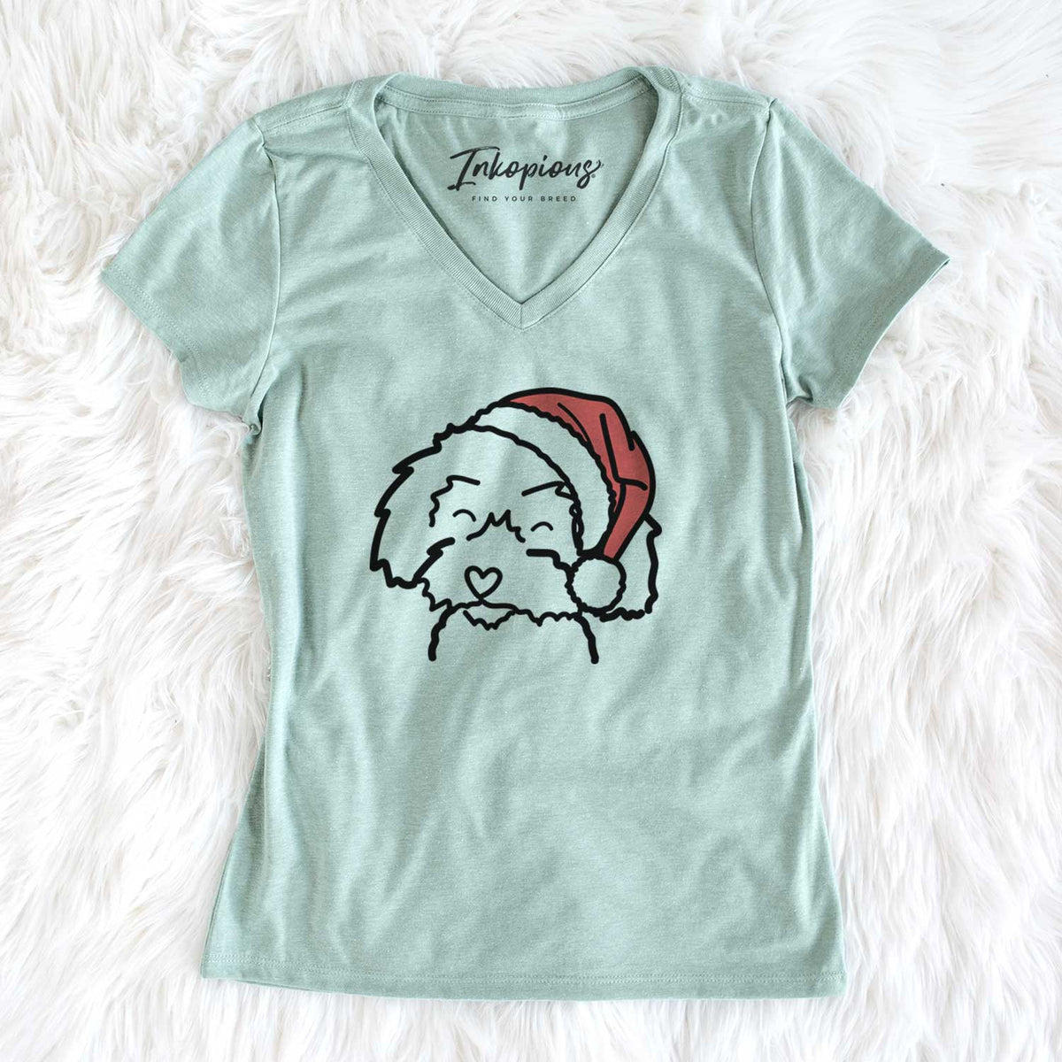 Jolly Schnoodle - Women&#39;s V-neck Shirt