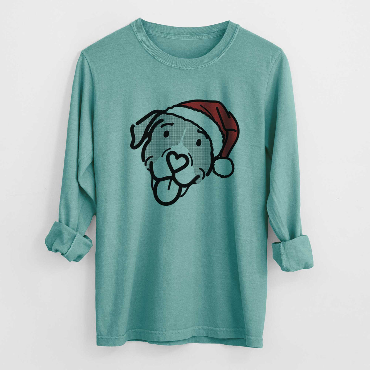 Jolly Pitbull Mix - Shadow - Heavyweight 100% Cotton Long Sleeve