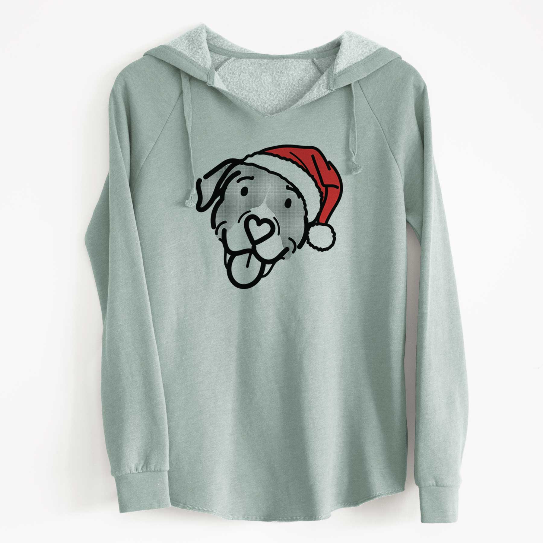 Jolly Pitbull Mix - Shadow - Cali Wave Hooded Sweatshirt