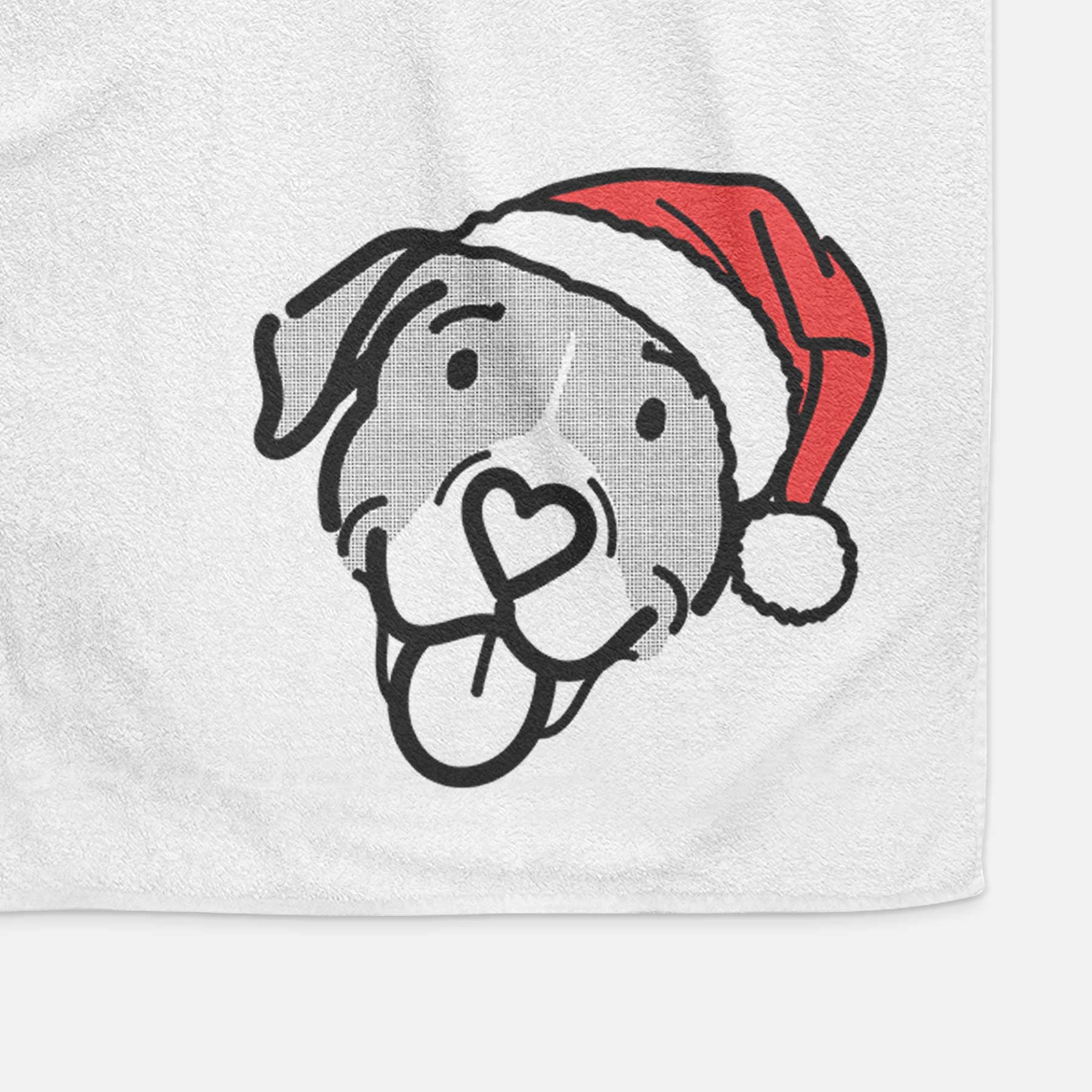 Jolly Pitbull Mix - Shadow - Decorative Hand Towel