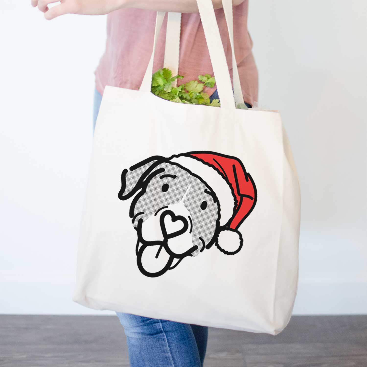 Jolly Pitbull Mix - Shadow - Tote Bag