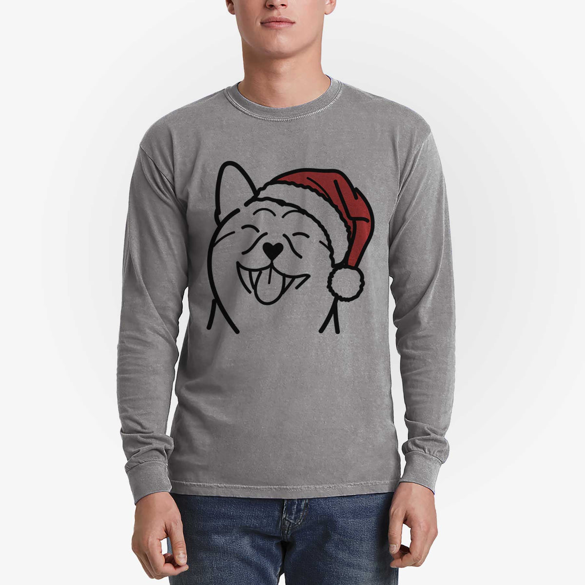 Jolly Shiba Inu - Heavyweight 100% Cotton Long Sleeve