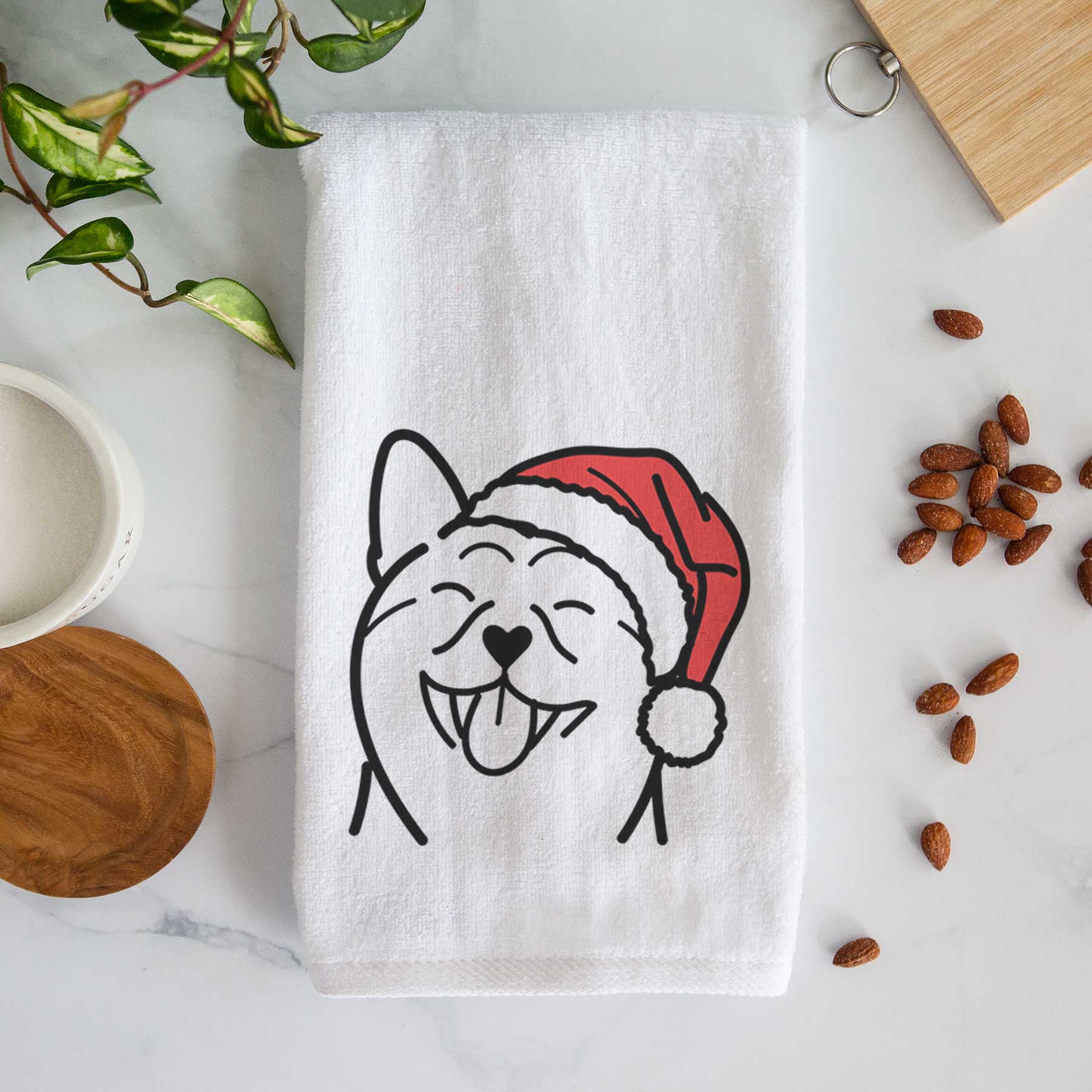 Jolly Shiba Inu - Decorative Hand Towel