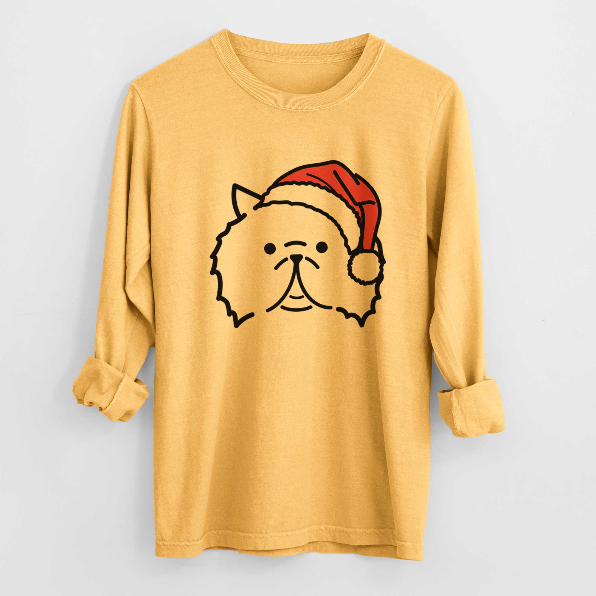 Jolly Persian Cat - Smoosh - Heavyweight 100% Cotton Long Sleeve