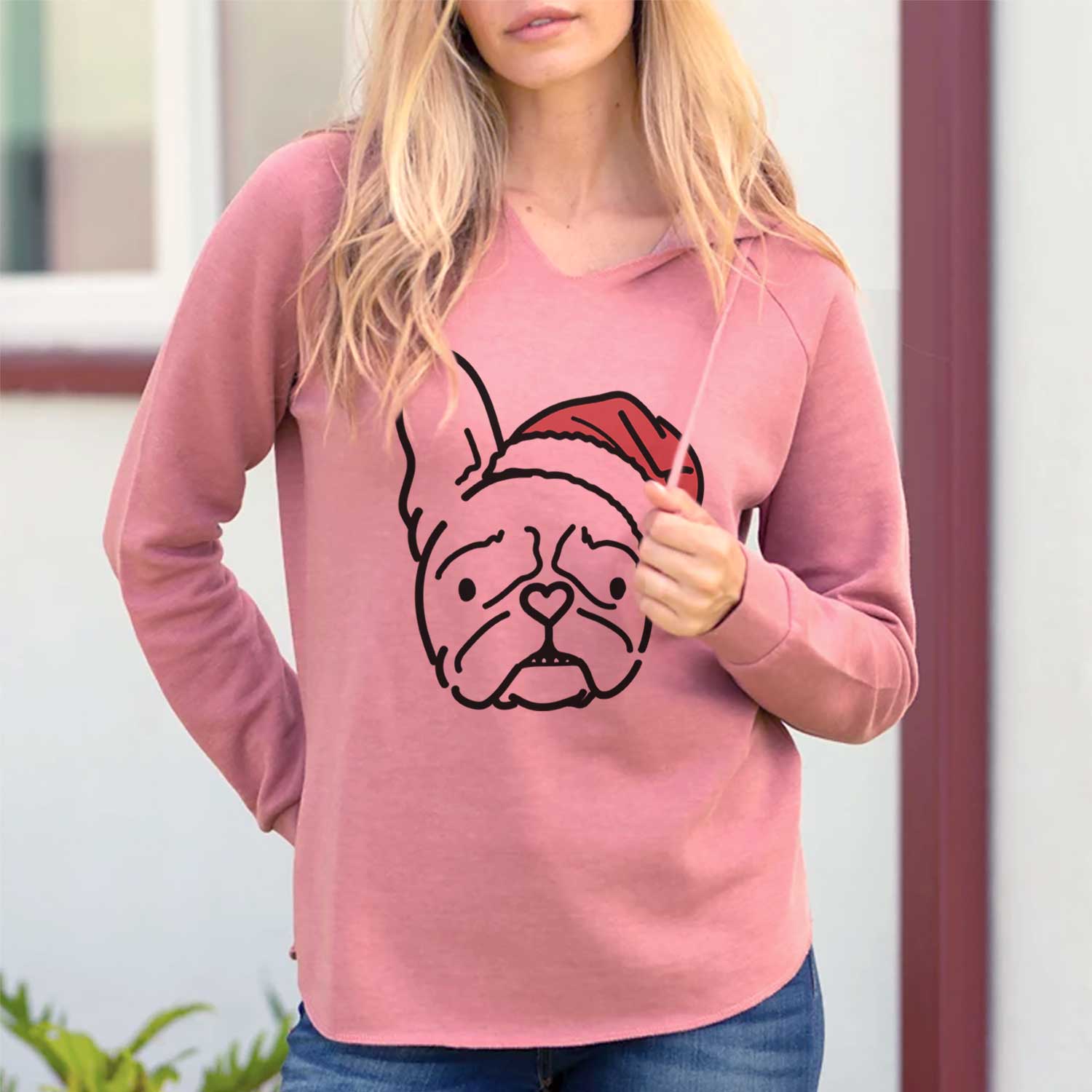 Jolly French Bulldog - Squishy - Cali Wave Hooded Sweatshirt