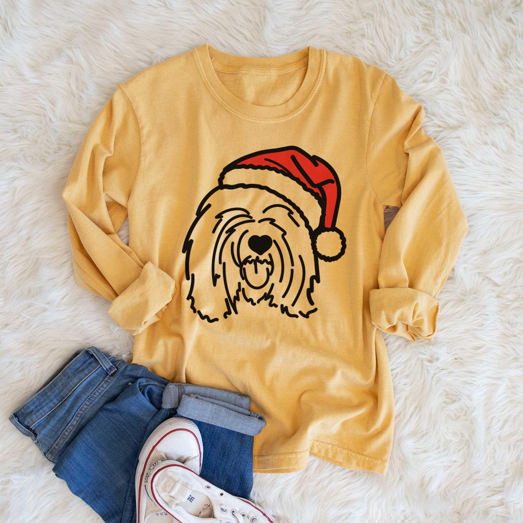 Jolly Tibetan Mastiff - Stan - Heavyweight 100% Cotton Long Sleeve